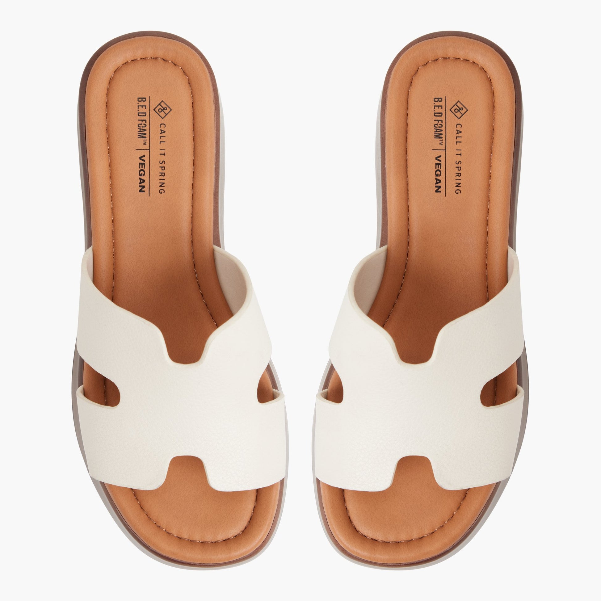 Top-down view of the Ice Abilene Mid Heel Platform Slides