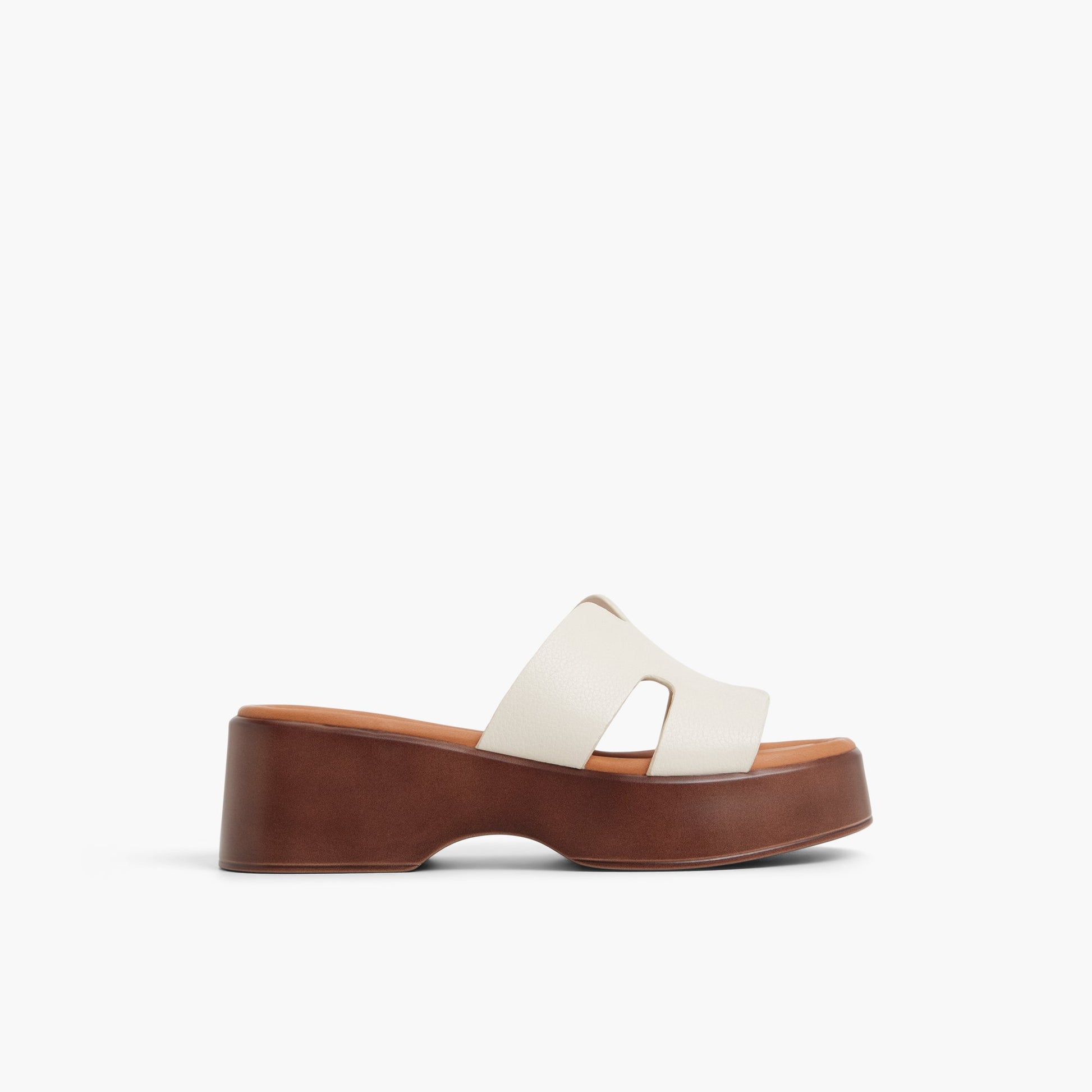 Main View of Ice Abilene Mid Heel Platform Slides for Womens