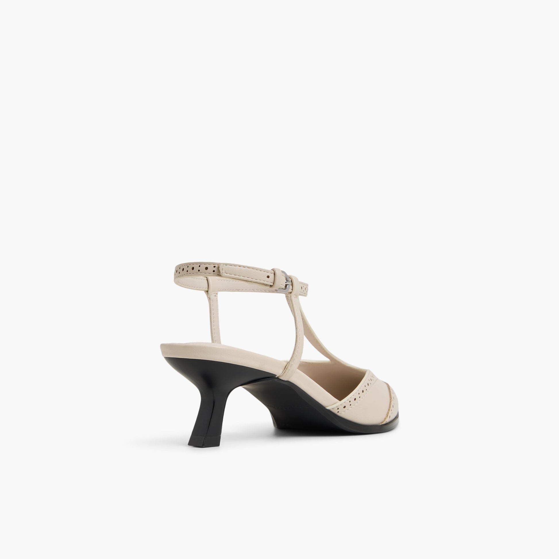 Three-quarter angle of Ice Taliia T-Bar Kitten Heels's back side