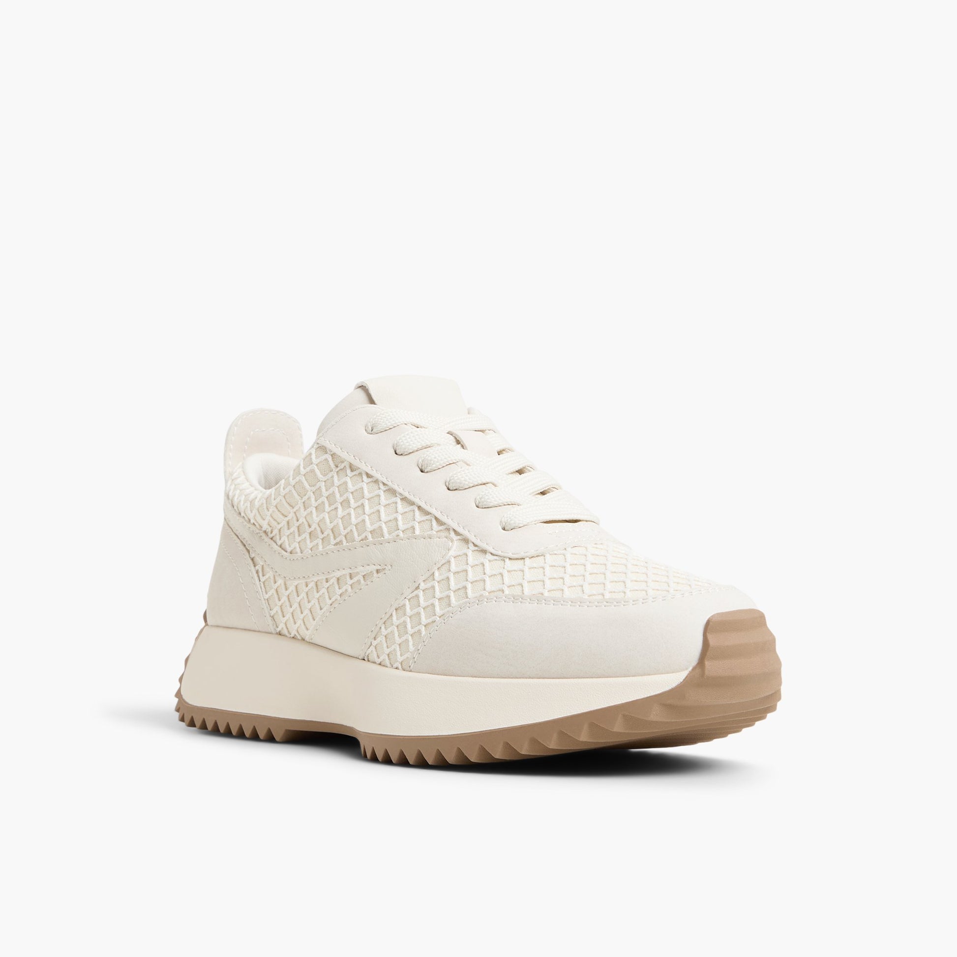 Three-quarter angle of Light Grey Danie Low-Top Sneakers's front side