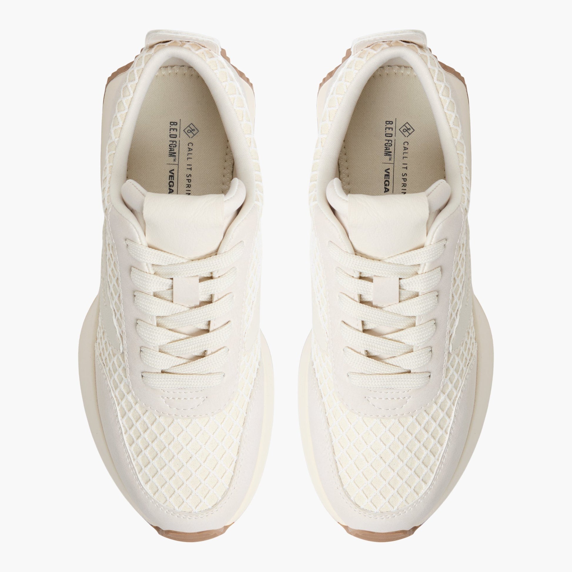 Top-down view of the Light Grey Danie Low-Top Sneakers