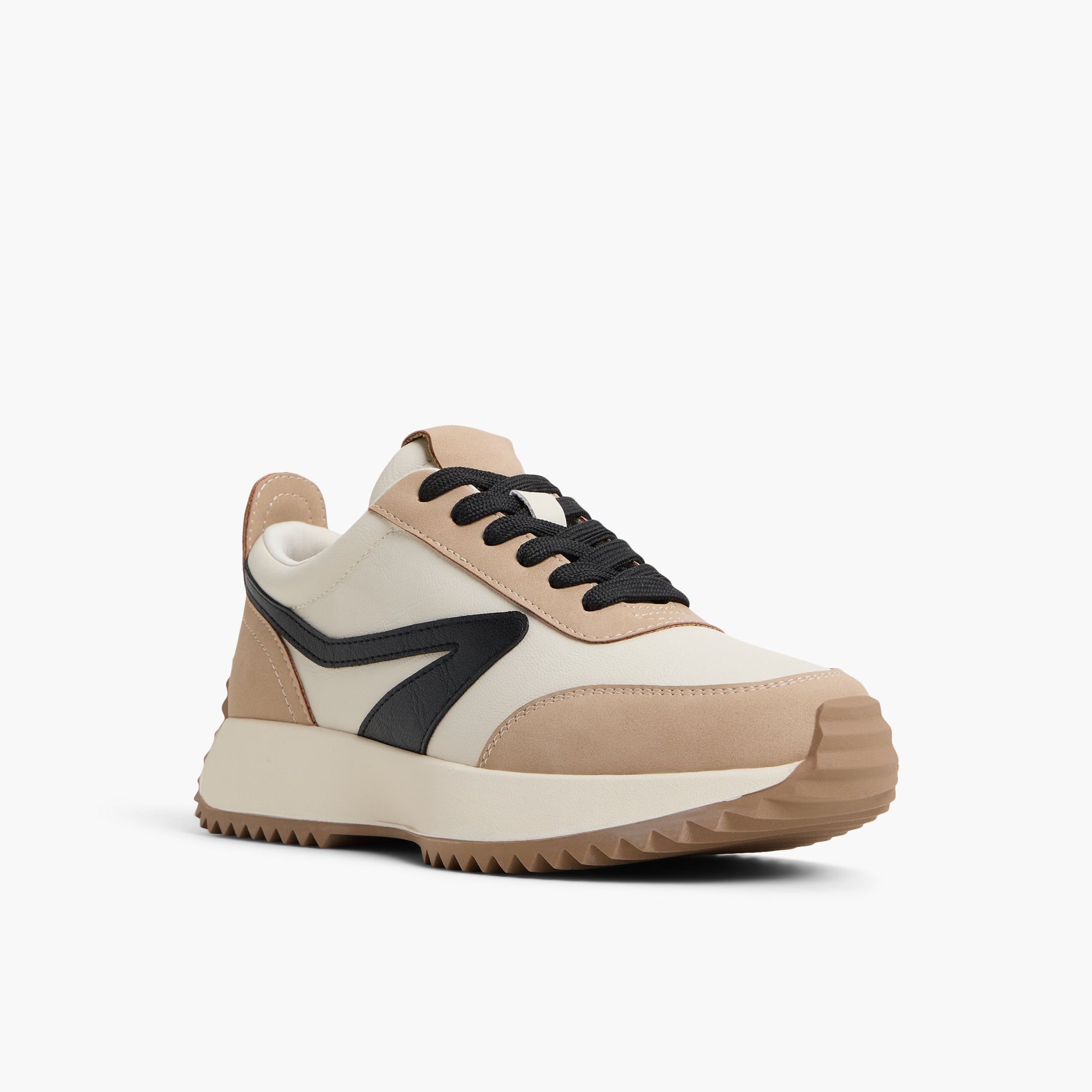 Three-quarter angle of Bone multi Danie Low-Top Sneakers's front side