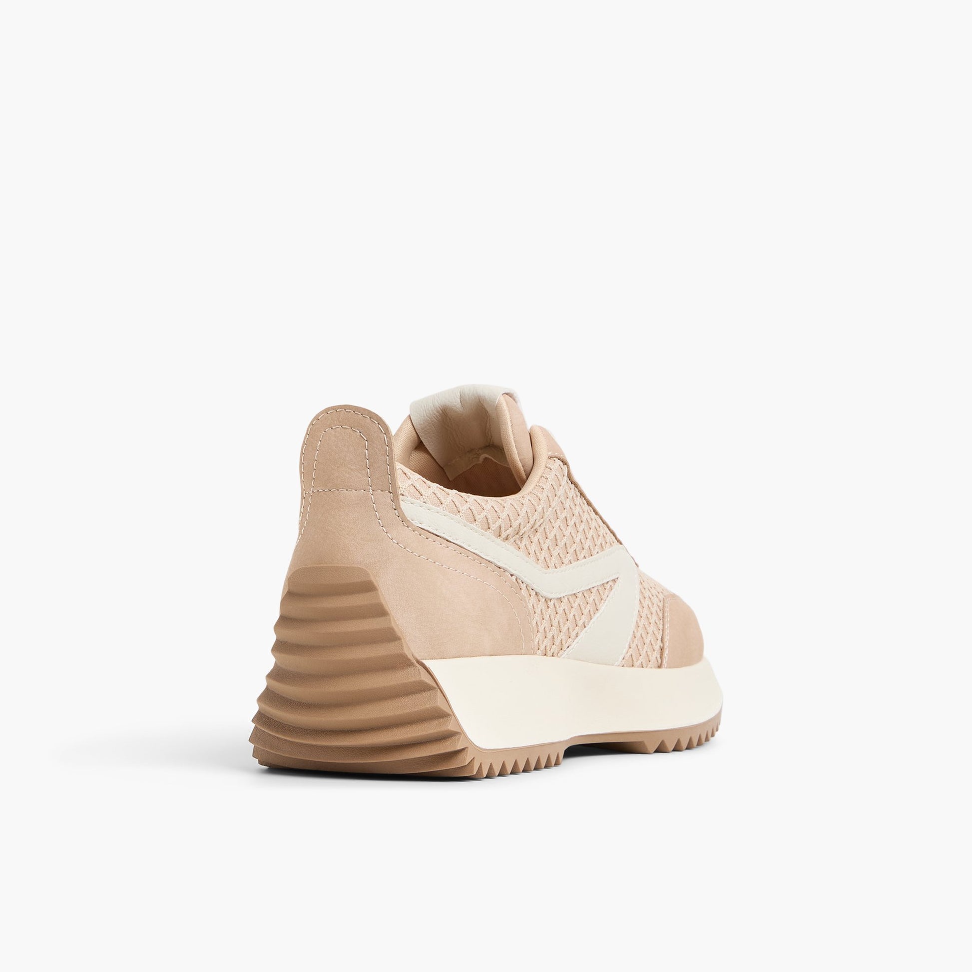 Three-quarter angle of Beige Danie Low-Top Sneakers's back side