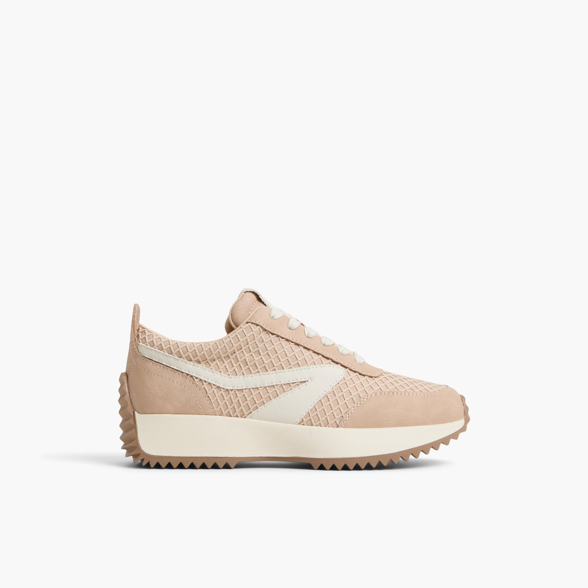 Main View of Beige Danie Low-Top Sneakers for Womens