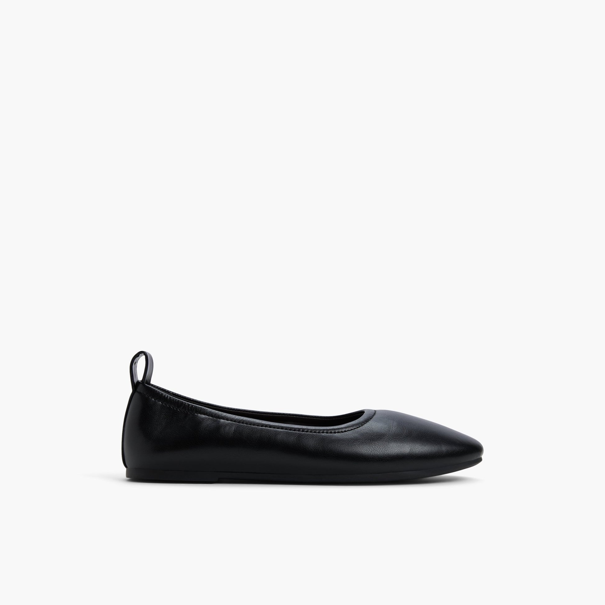 Main View of Black Sheilah High Vamp Ballerinas for Womens
