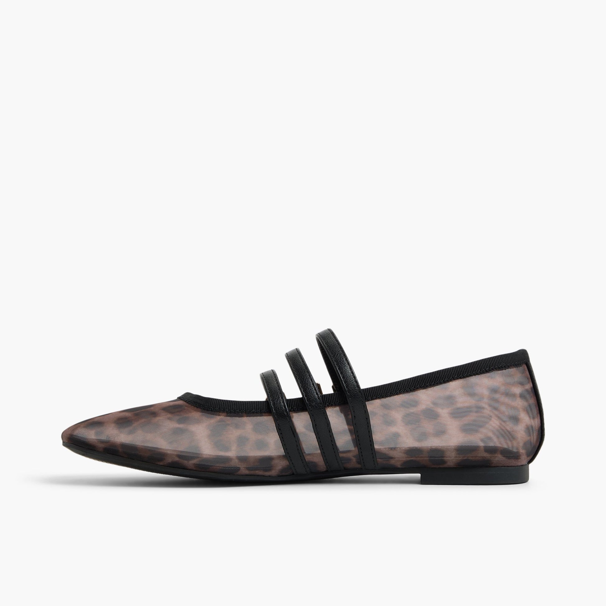 Side view of Open Brown Kamelie Mary Jane Flats