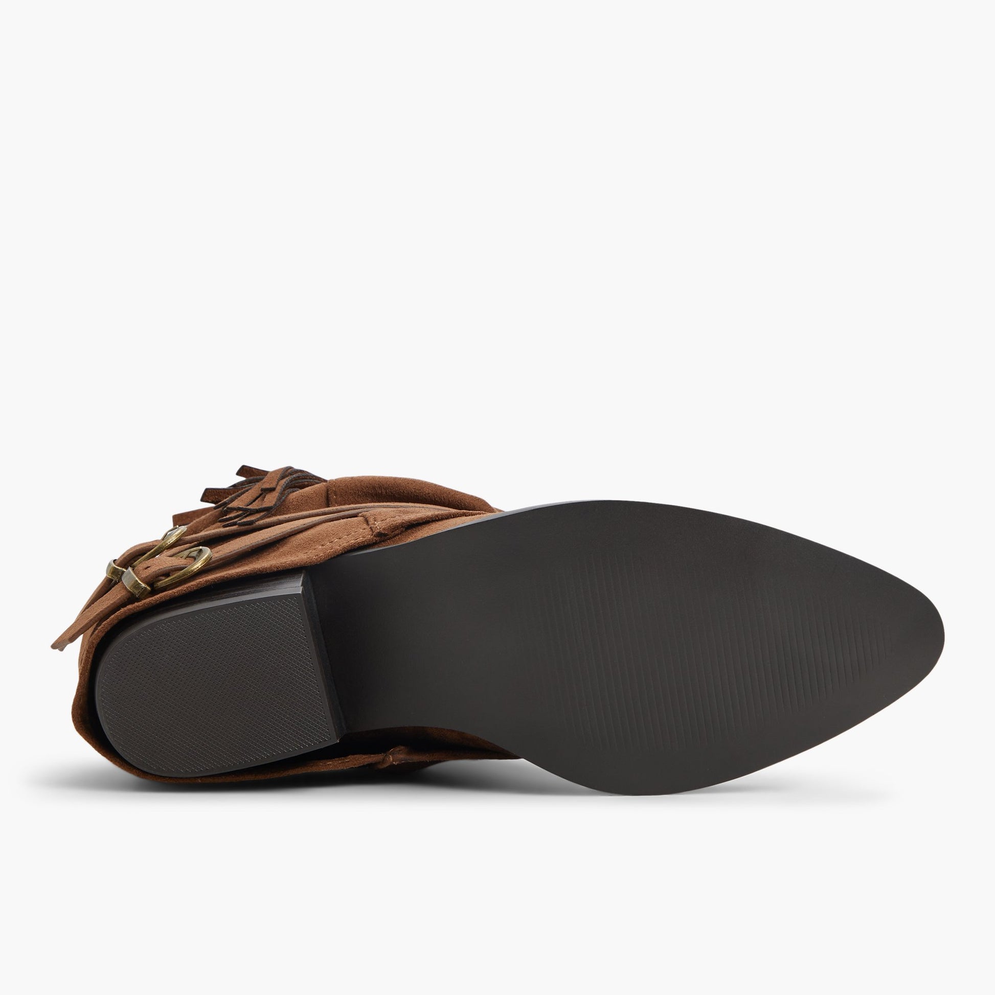 View of Dark Beige Rowdy Slouchy Ankle Boots's sole