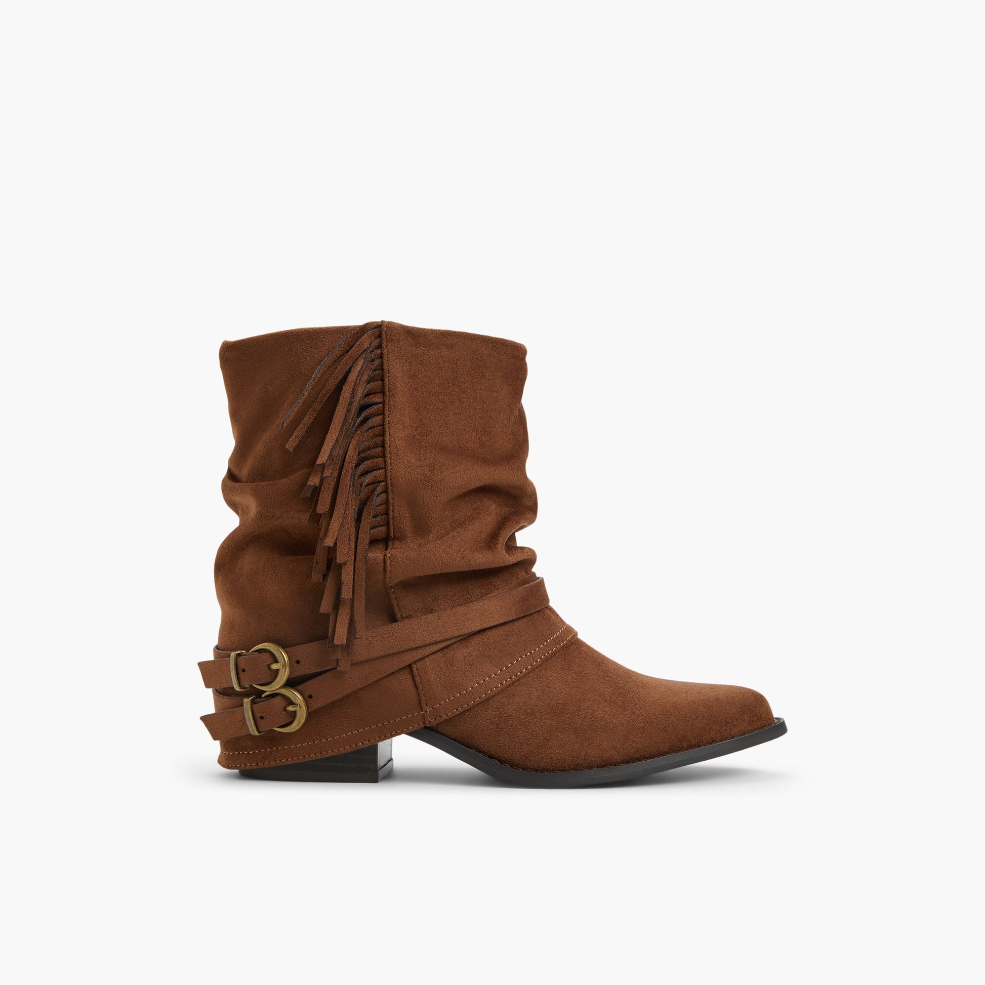 Main View of Dark Beige Rowdy Slouchy Ankle Boots for Womens