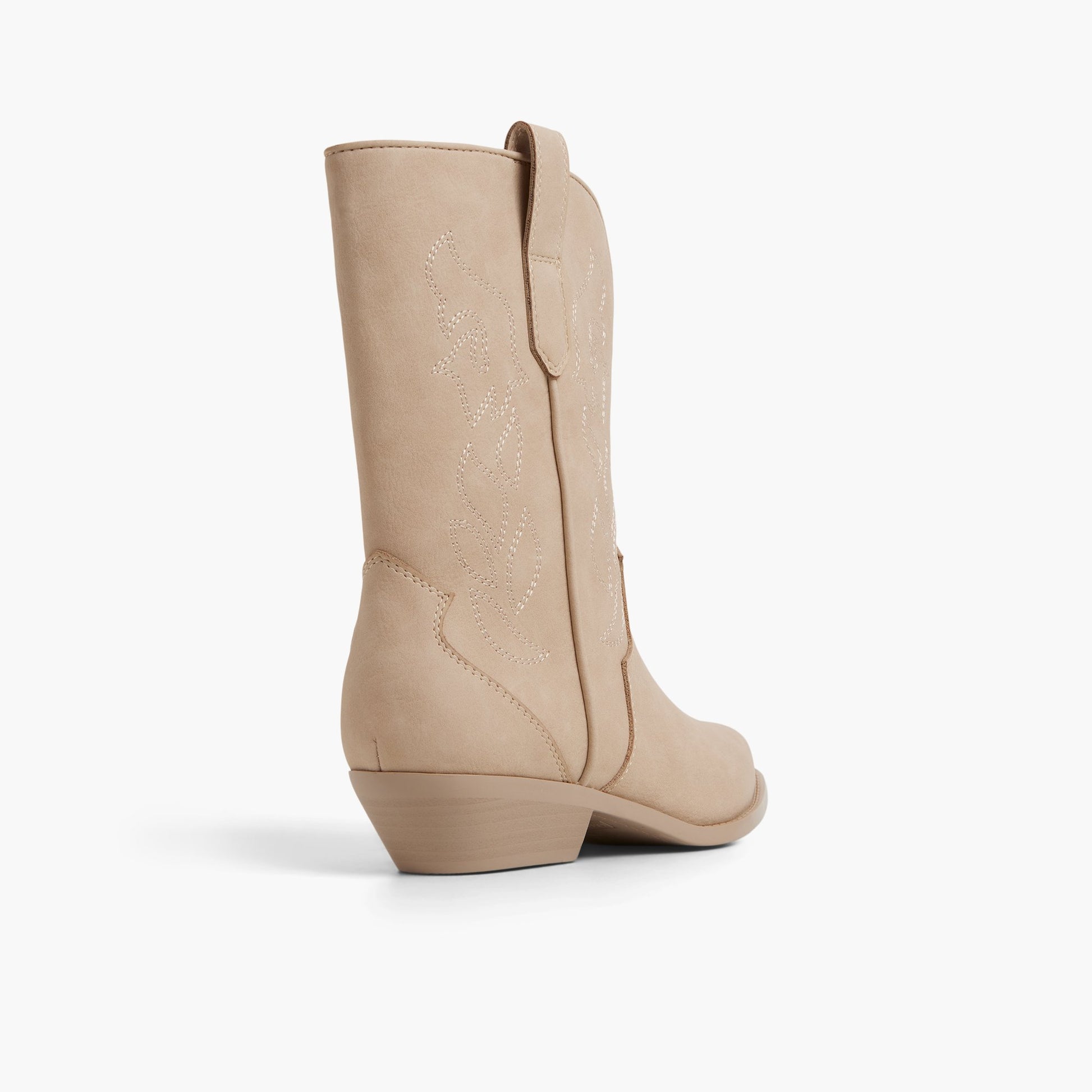 Three-quarter angle of Bone Sareena Western Mid-Calf Boots's back side