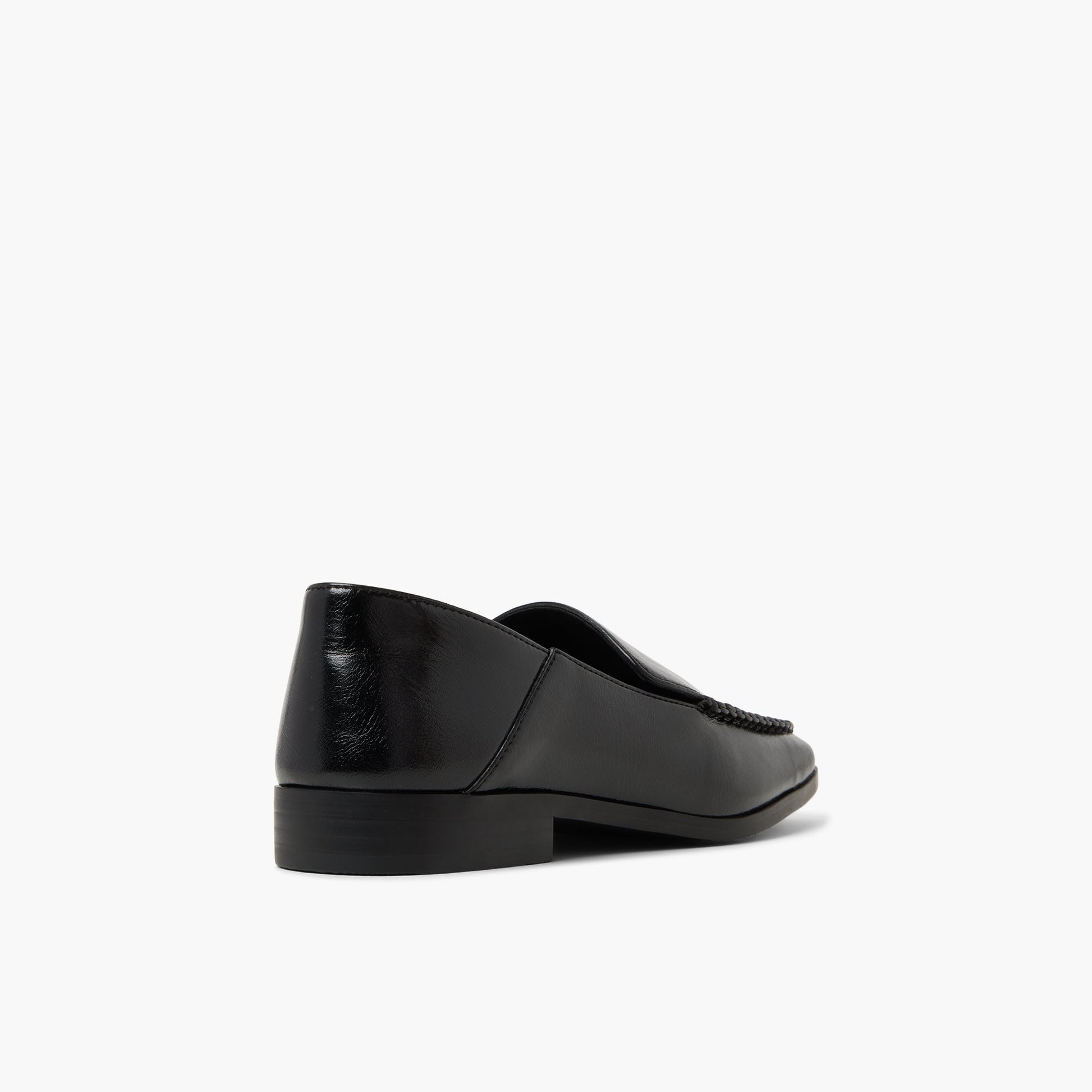 Three-quarter angle of Black Kaylyn Loafers's back side