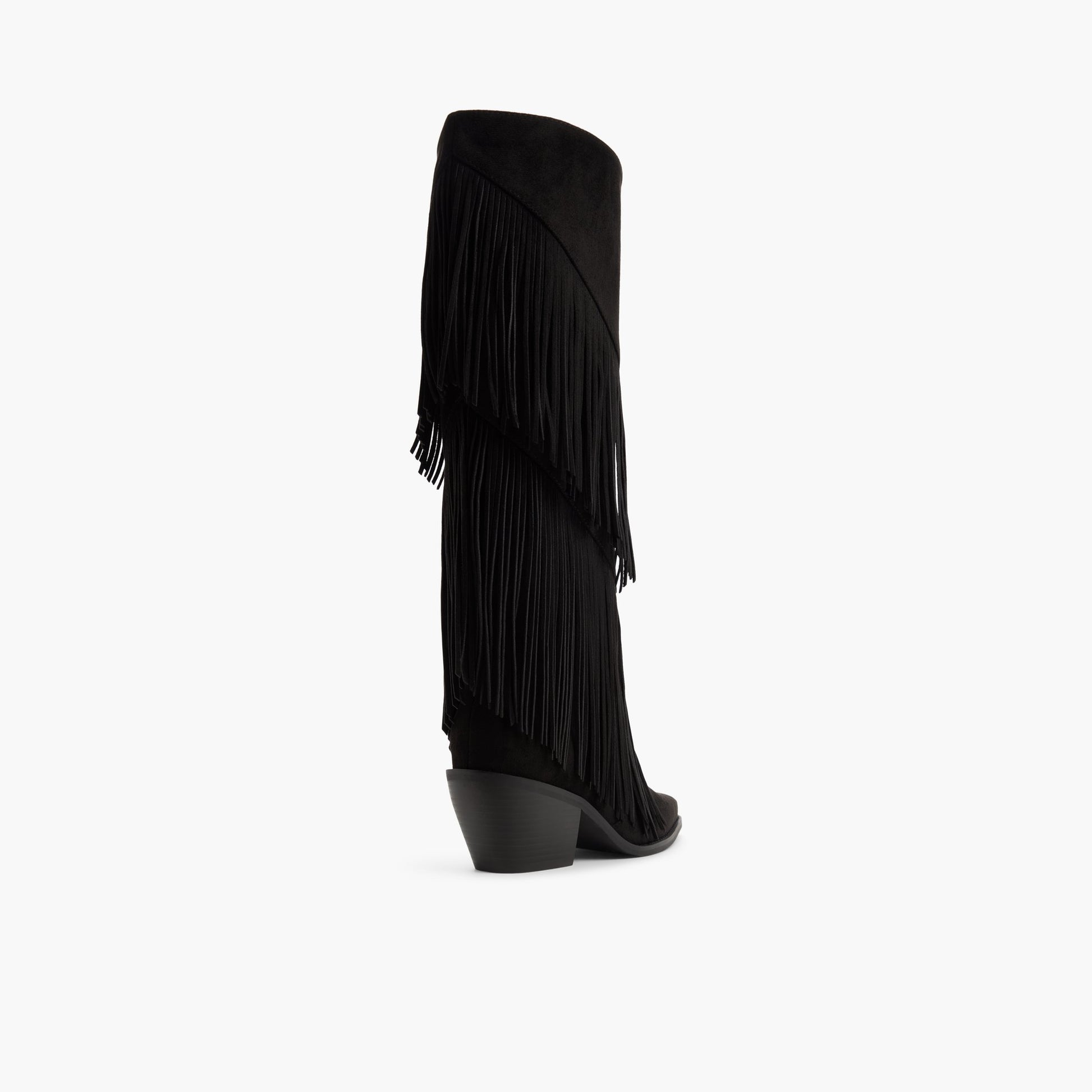 Three-quarter angle of Black Billyrae Western Knee-High Boots's back side