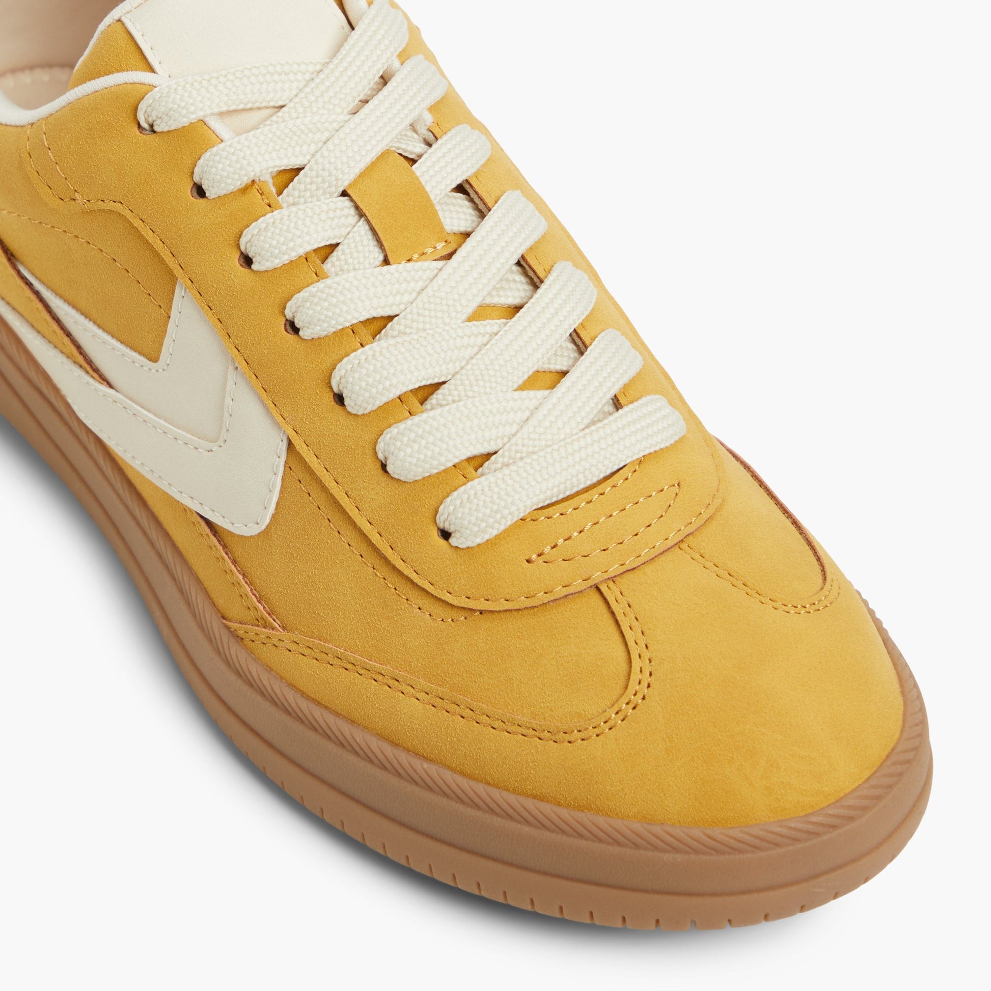 Close-up of the Dark yellow Salome Cup Sole Sneakers