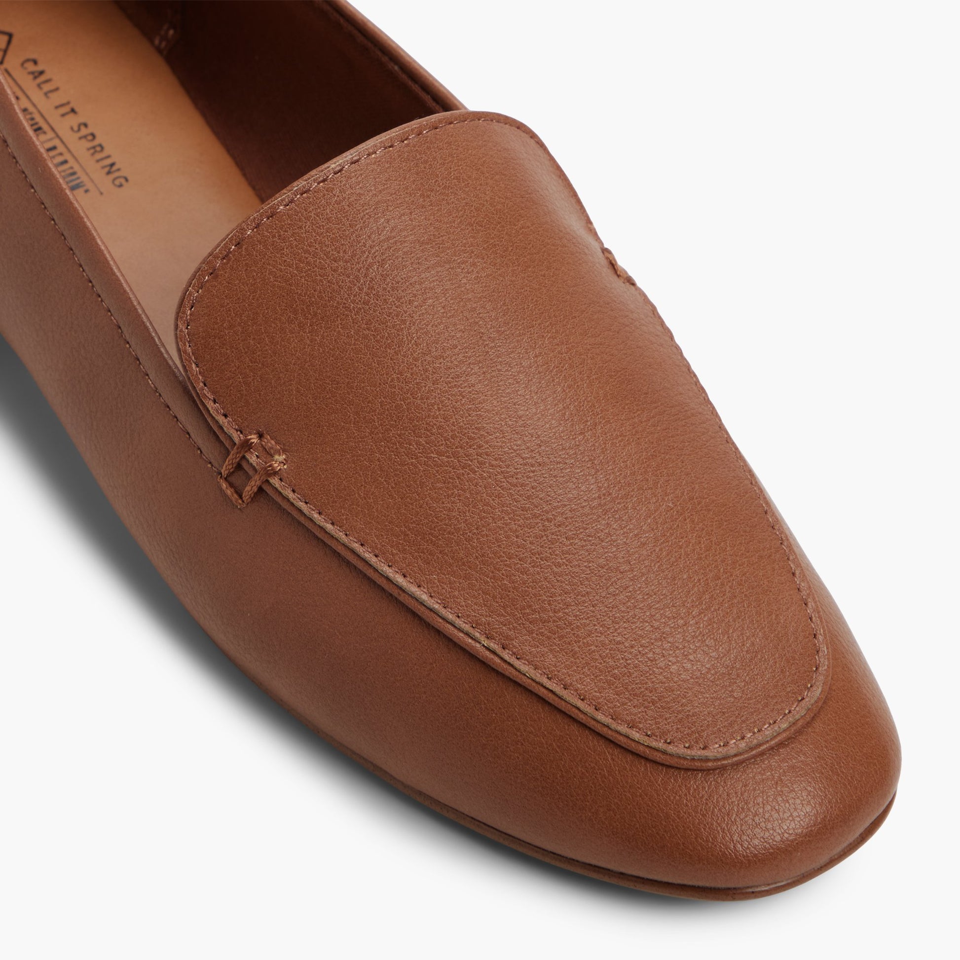 Close-up of the Cognac Rhiley Loafers