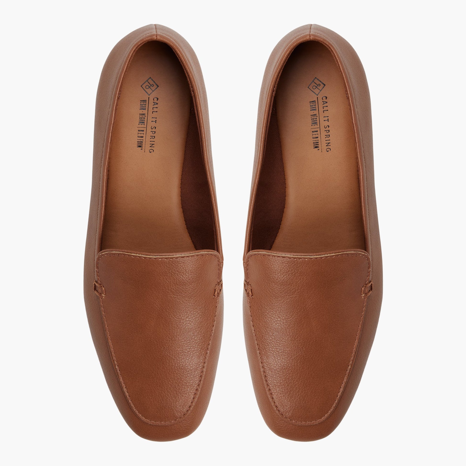 Top-down view of the Cognac Rhiley Loafers