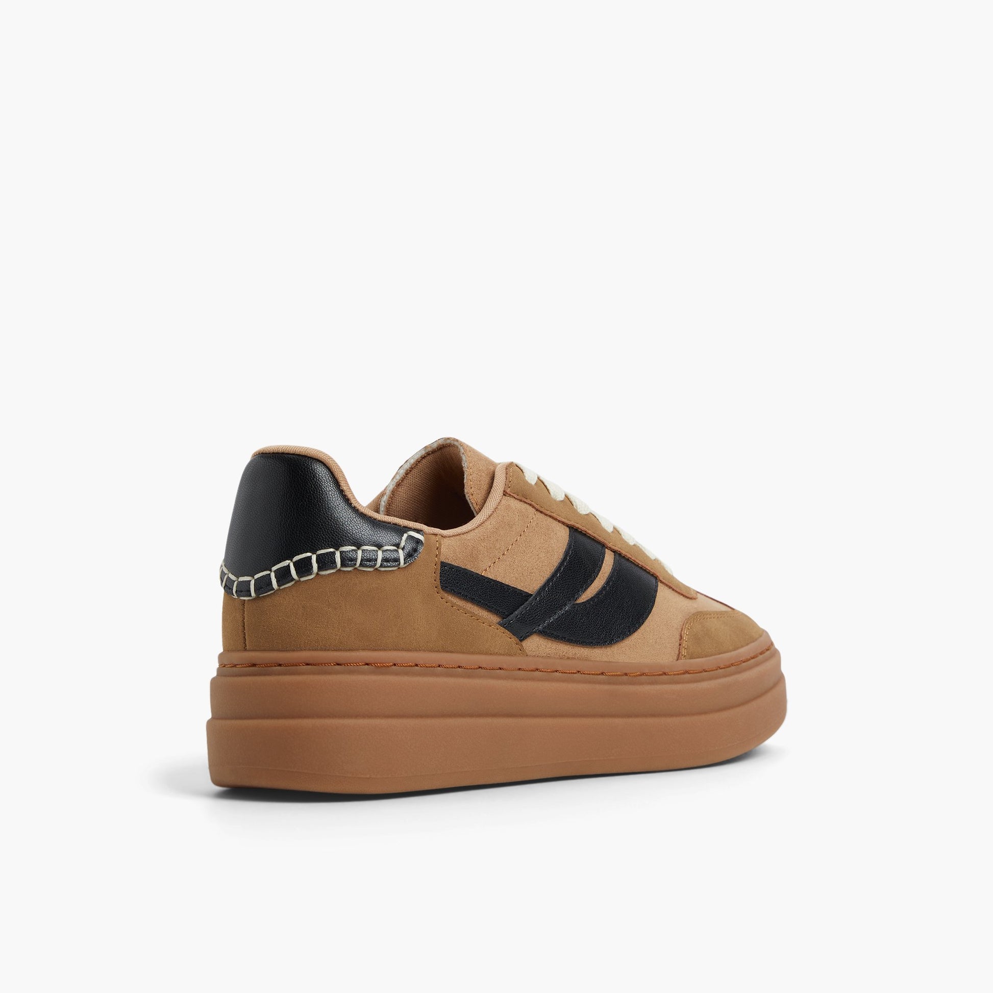 Three-quarter angle of Brown Multi Tommie Low-Top Sneakers's back side