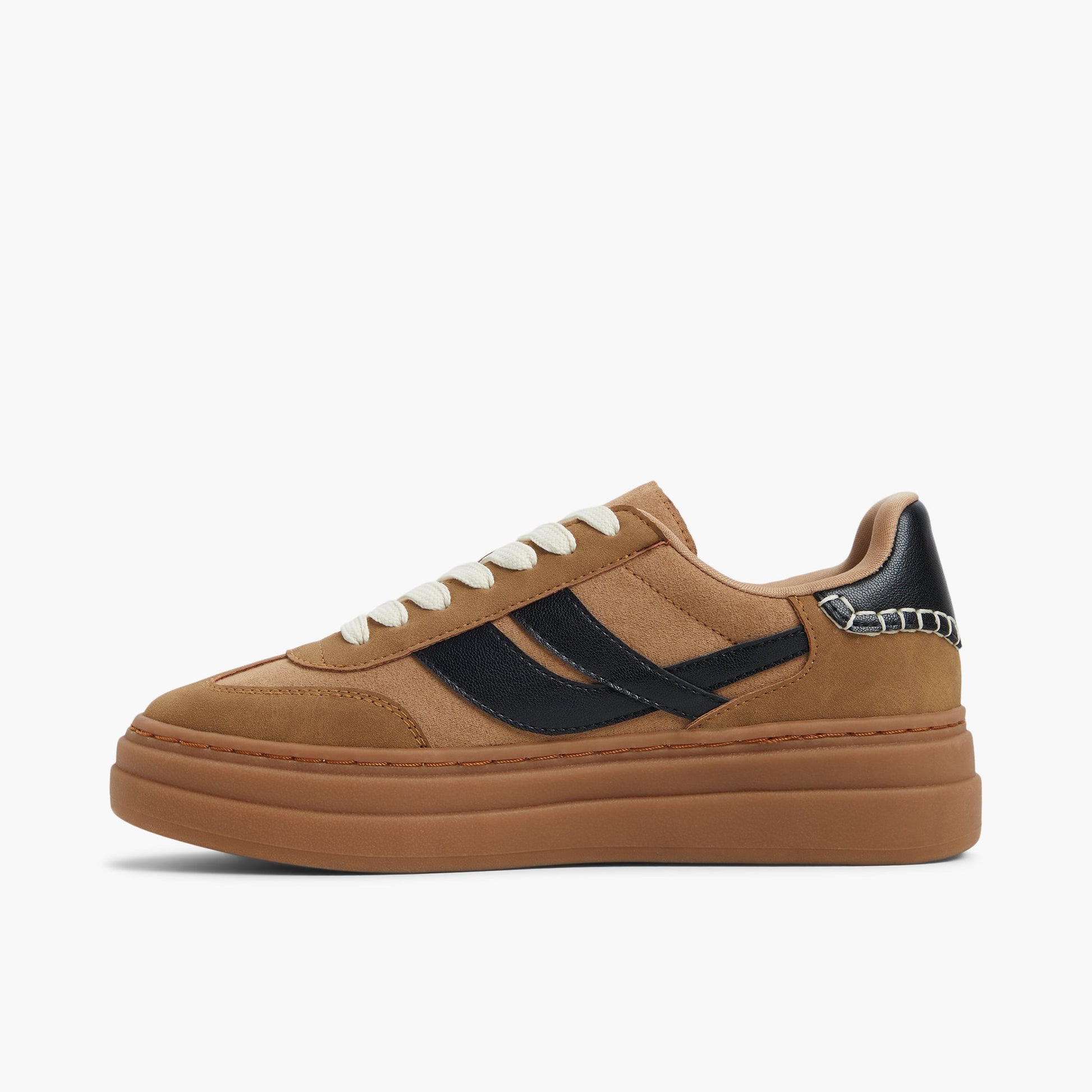 Side view of Brown Multi Tommie Low-Top Sneakers