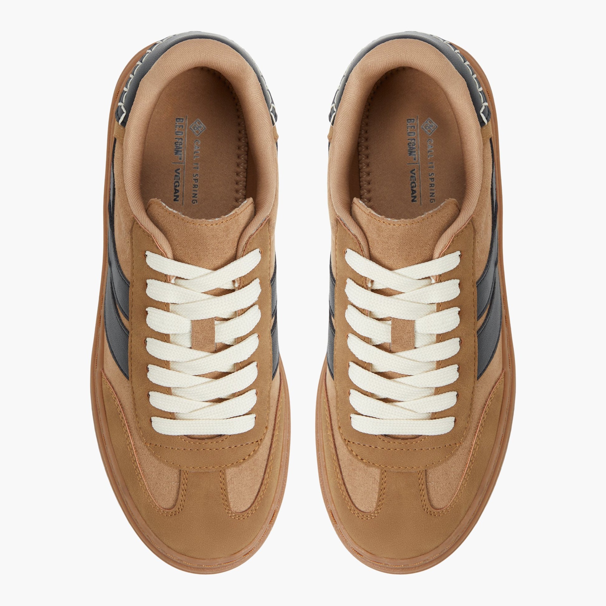 Top-down view of the Brown Multi Tommie Low-Top Sneakers
