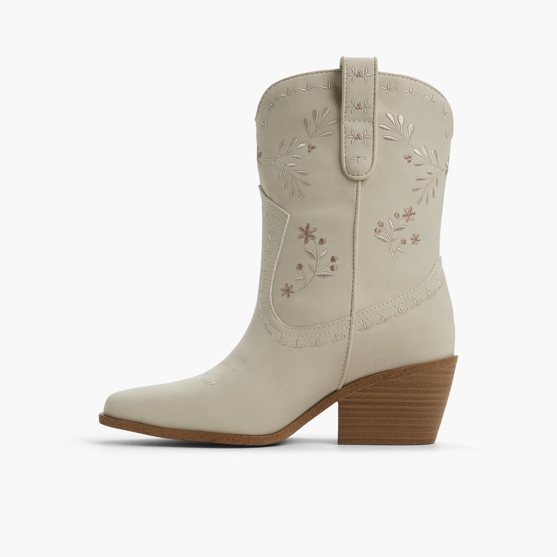 Side view of Ice Emmiemay Western Ankle Boots