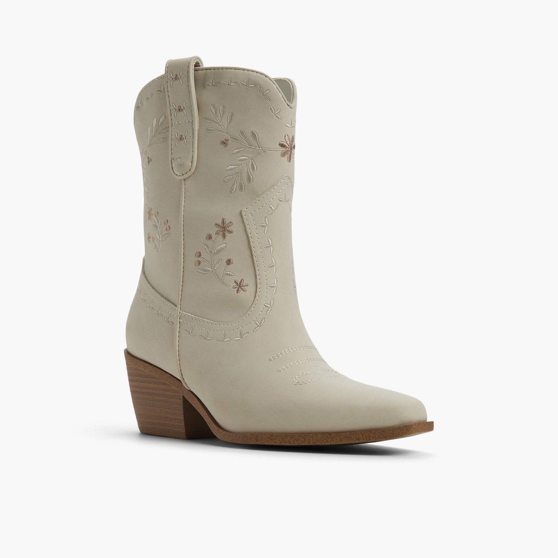 Three-quarter angle of Ice Emmiemay Western Ankle Boots's front side