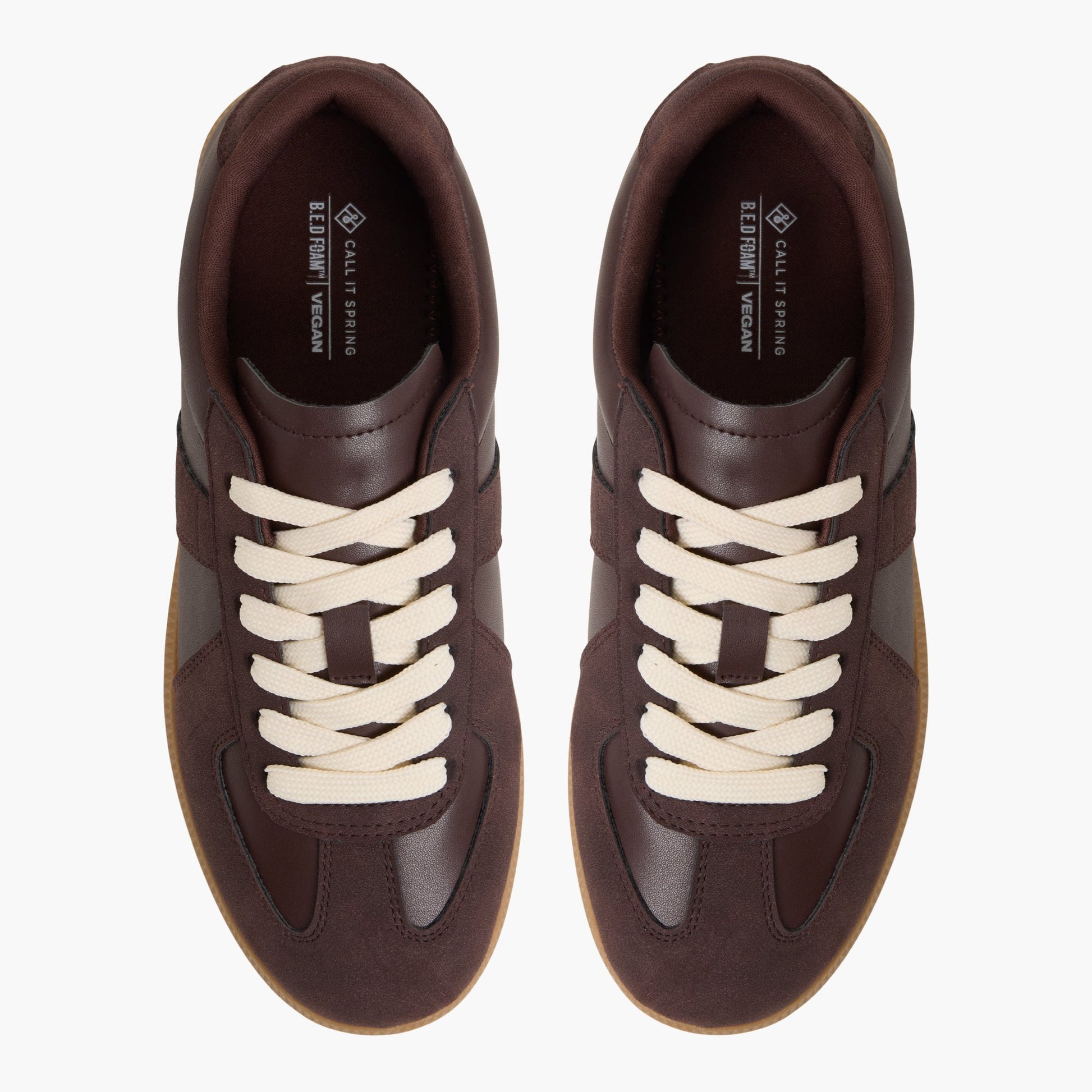 Top-down view of the Dark Purple Tenora Low-Top Sneakers