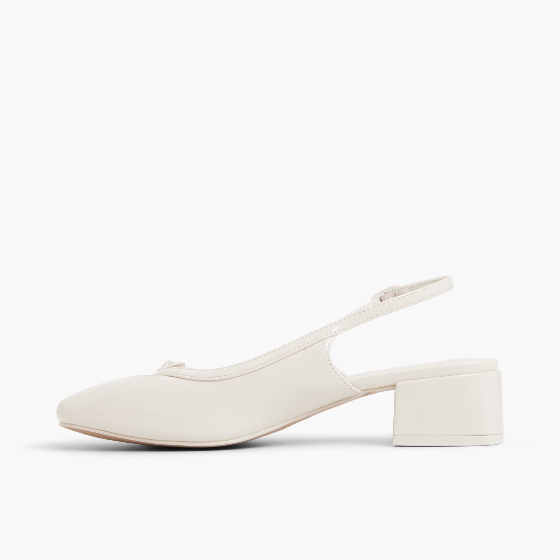 Side view of Ice Harperrr Slingback Block Heels