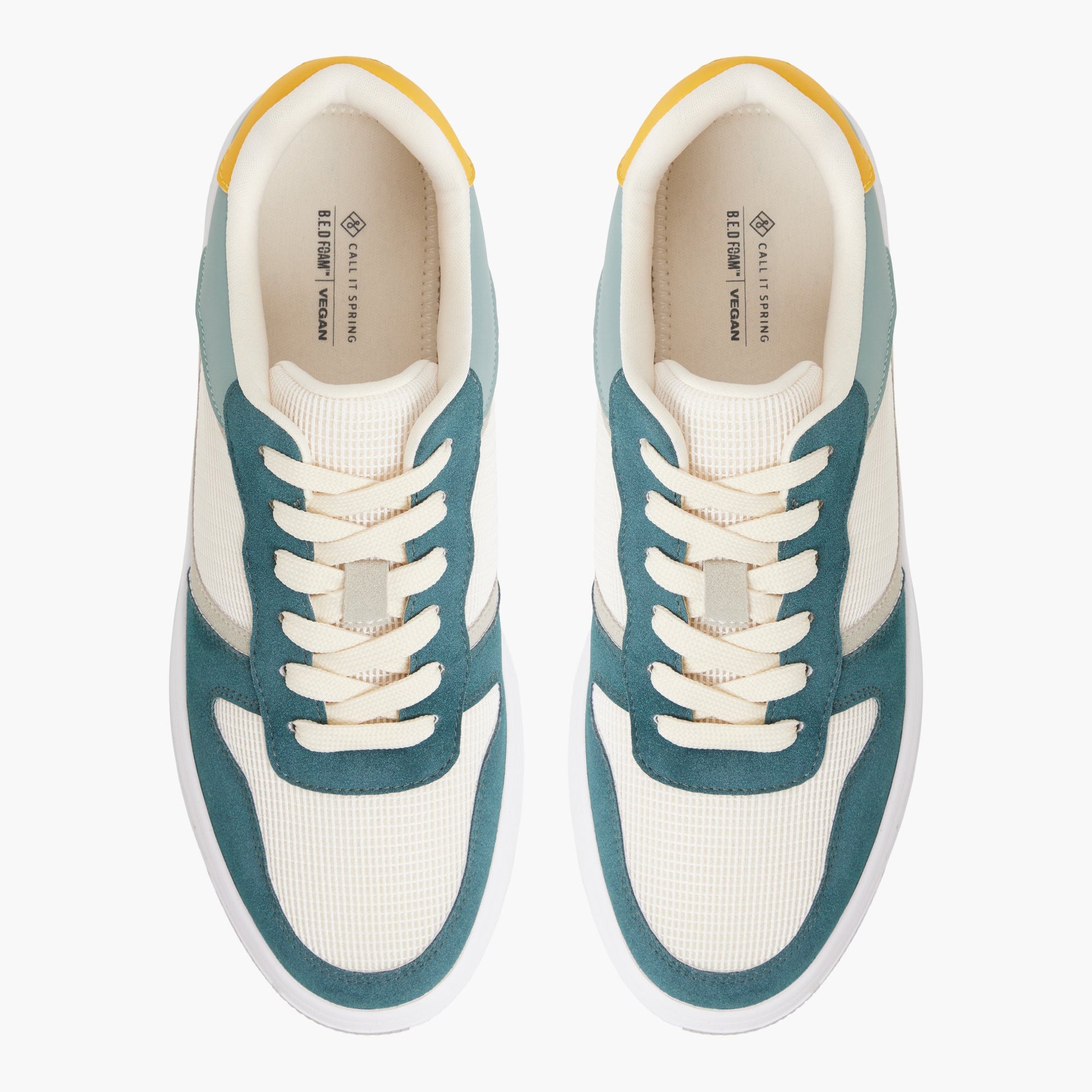 Top-down view of the Teal Freshh_h Low top sneakers