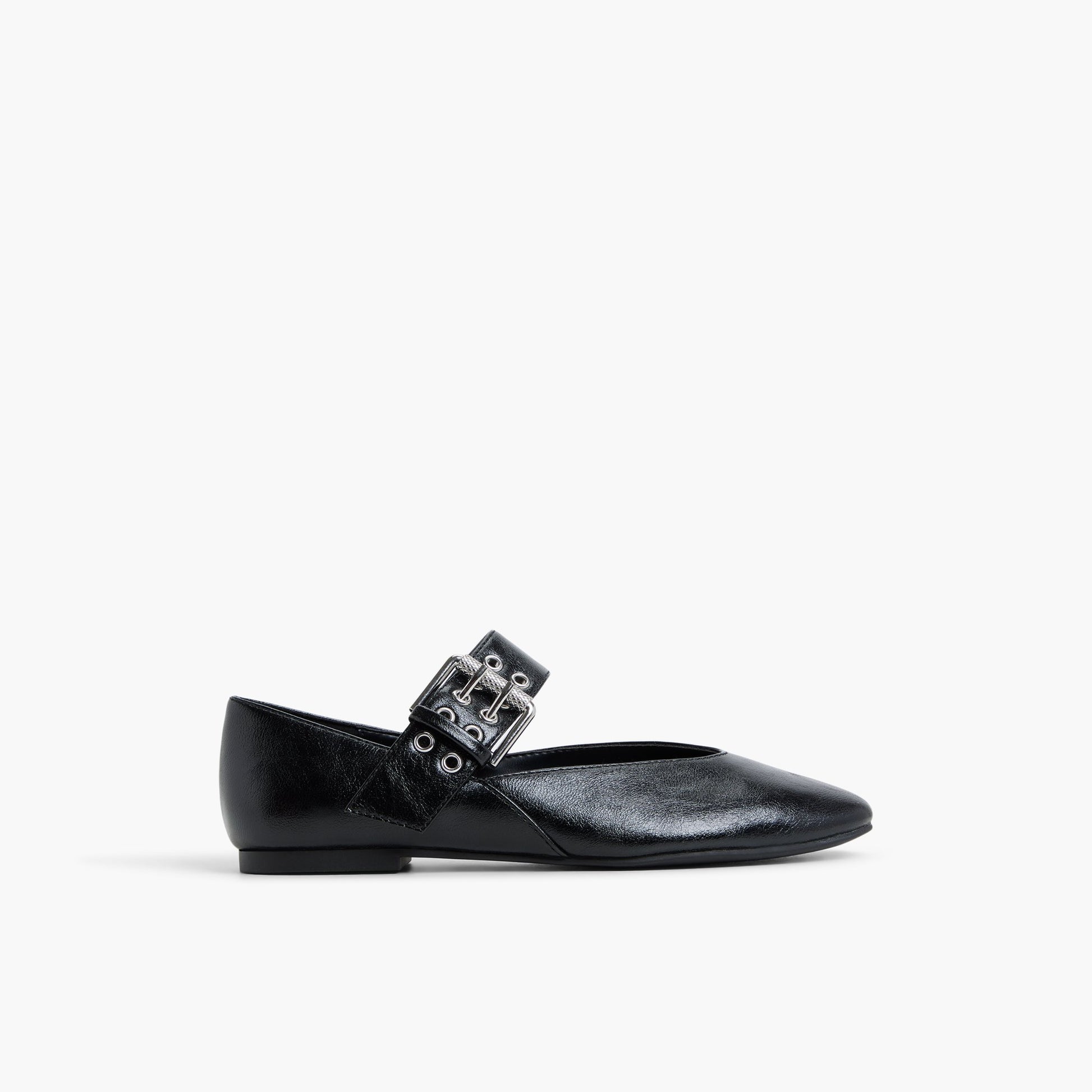 Main View of Black Azurra Mary Jane Flats for Womens