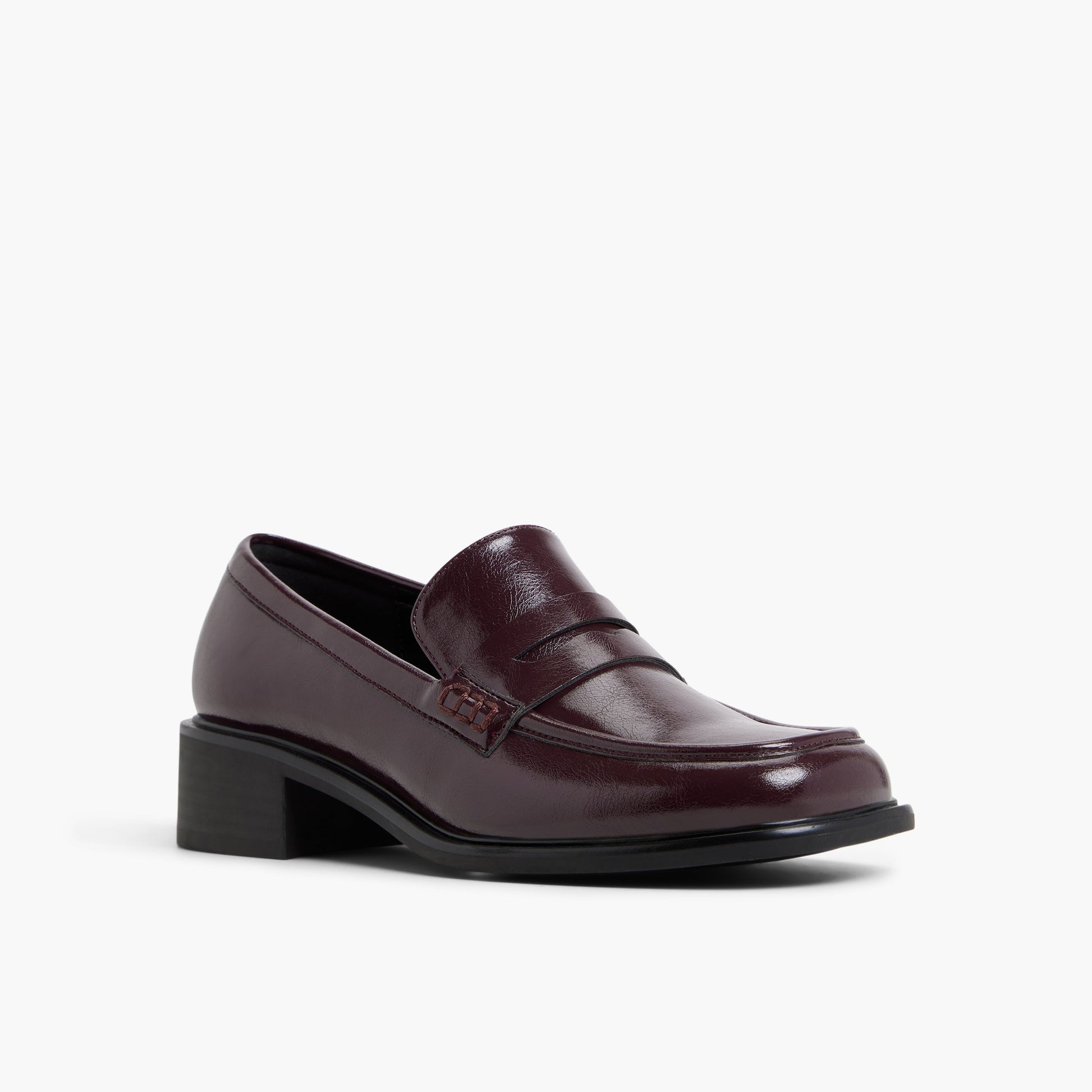 Three-quarter angle of Dark purple Sloanee Loafers's front side