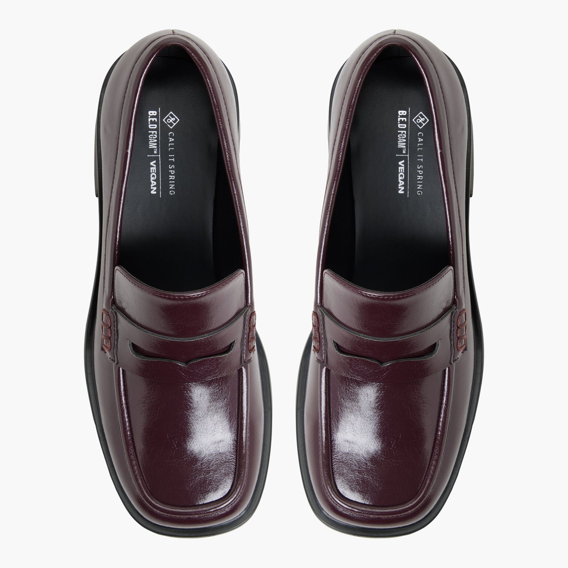 Top-down view of the Dark purple Sloanee Loafers