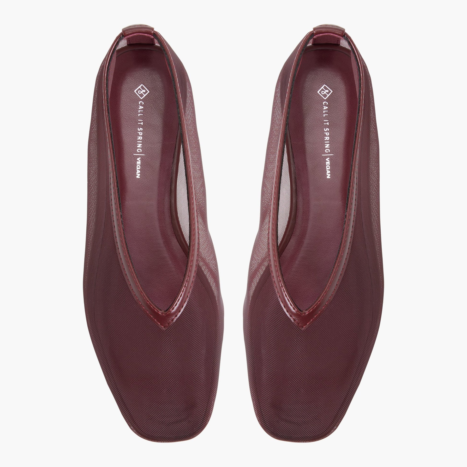 Top-down view of the Bordo Eleynora Ballerinas