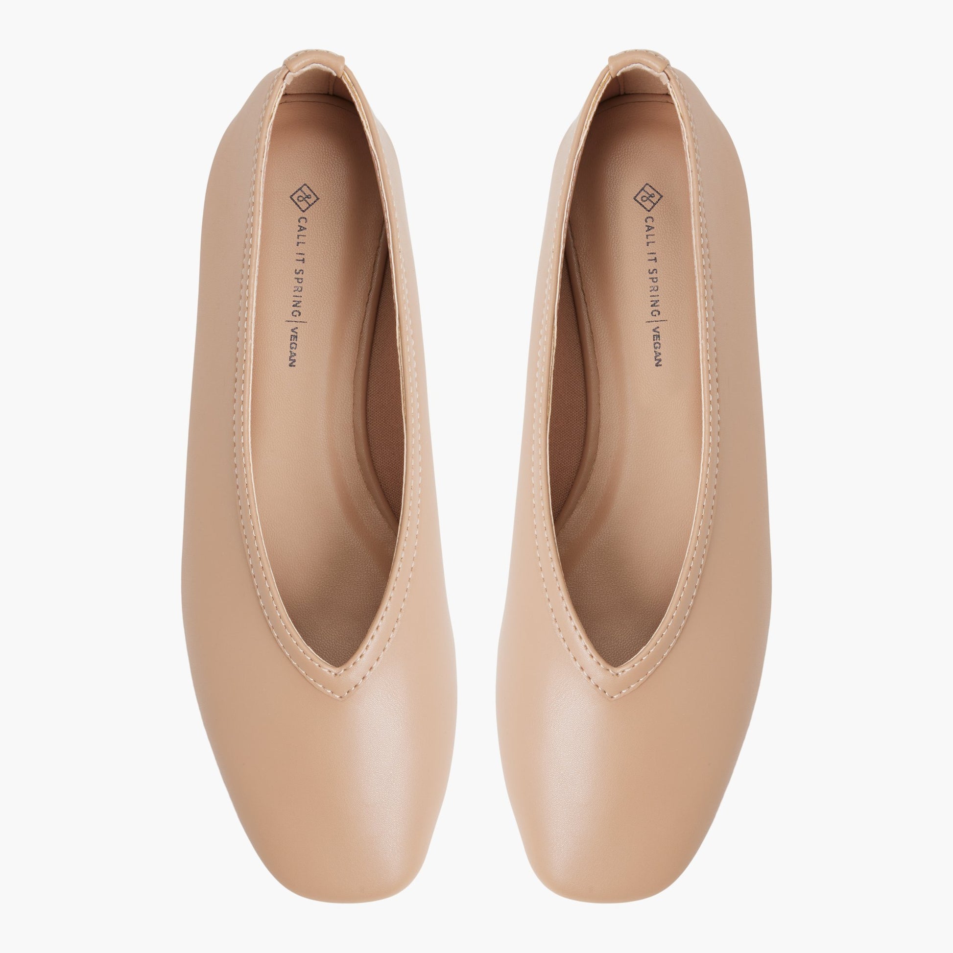 Top-down view of the Medium Beige Eleynora Ballerinas