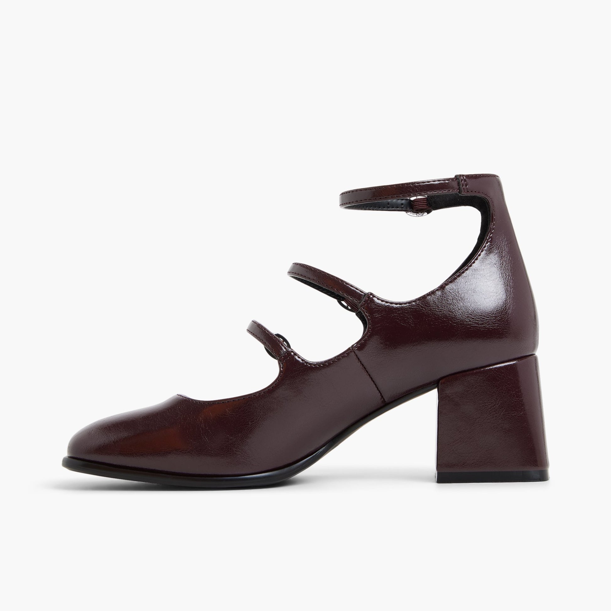 Vue latérale de Bordo Jeaniee Mary Janes à talon bloc