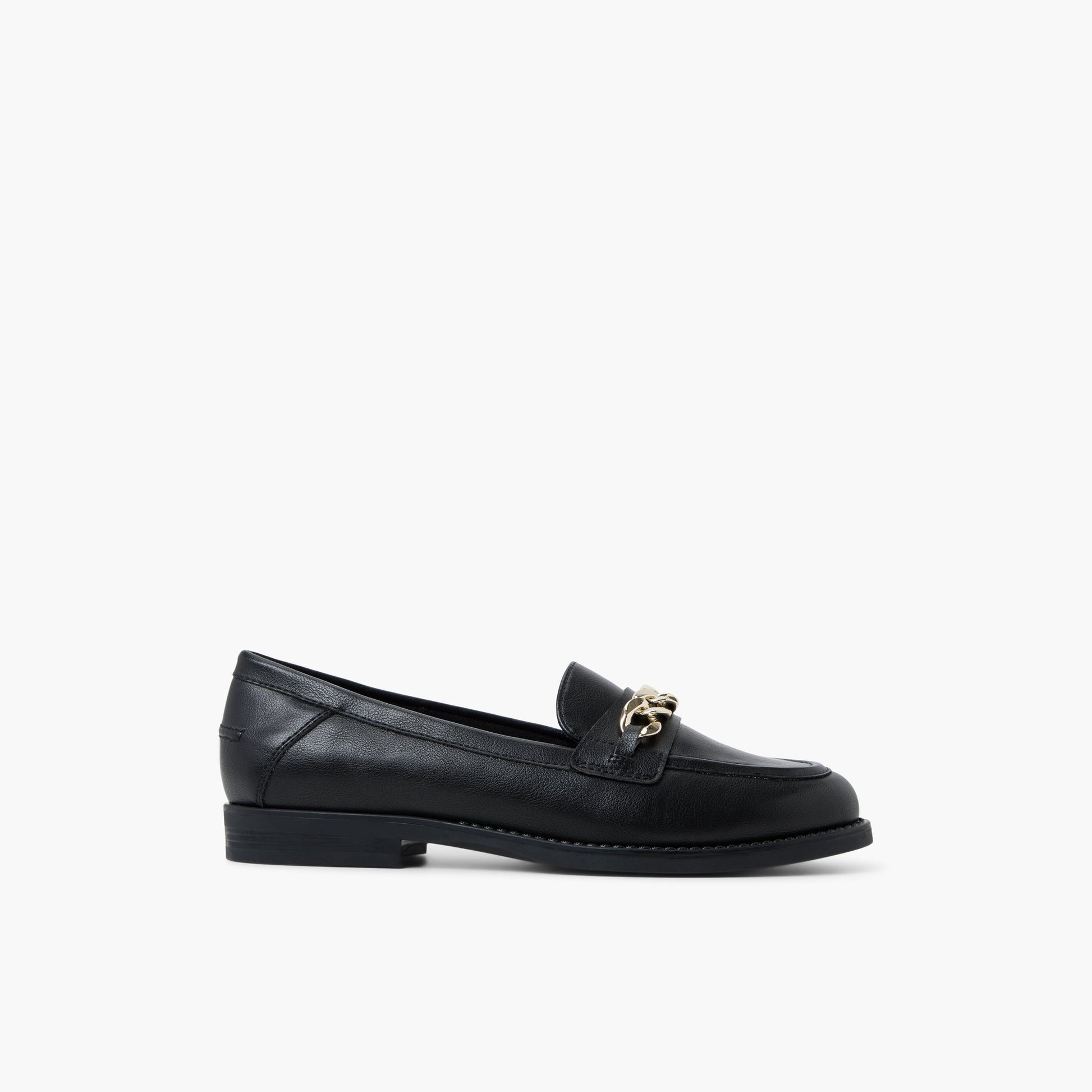 Main View of Black Masin Loafers for Womens