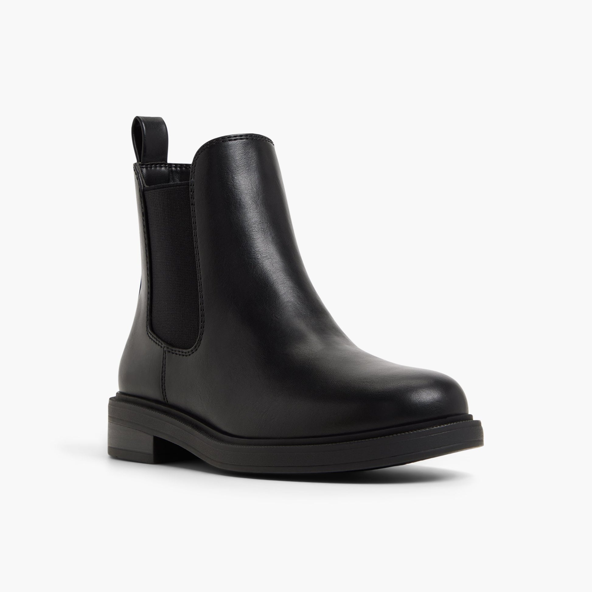 Three-quarter angle of Black Caiya Chelsea Boots's front side
