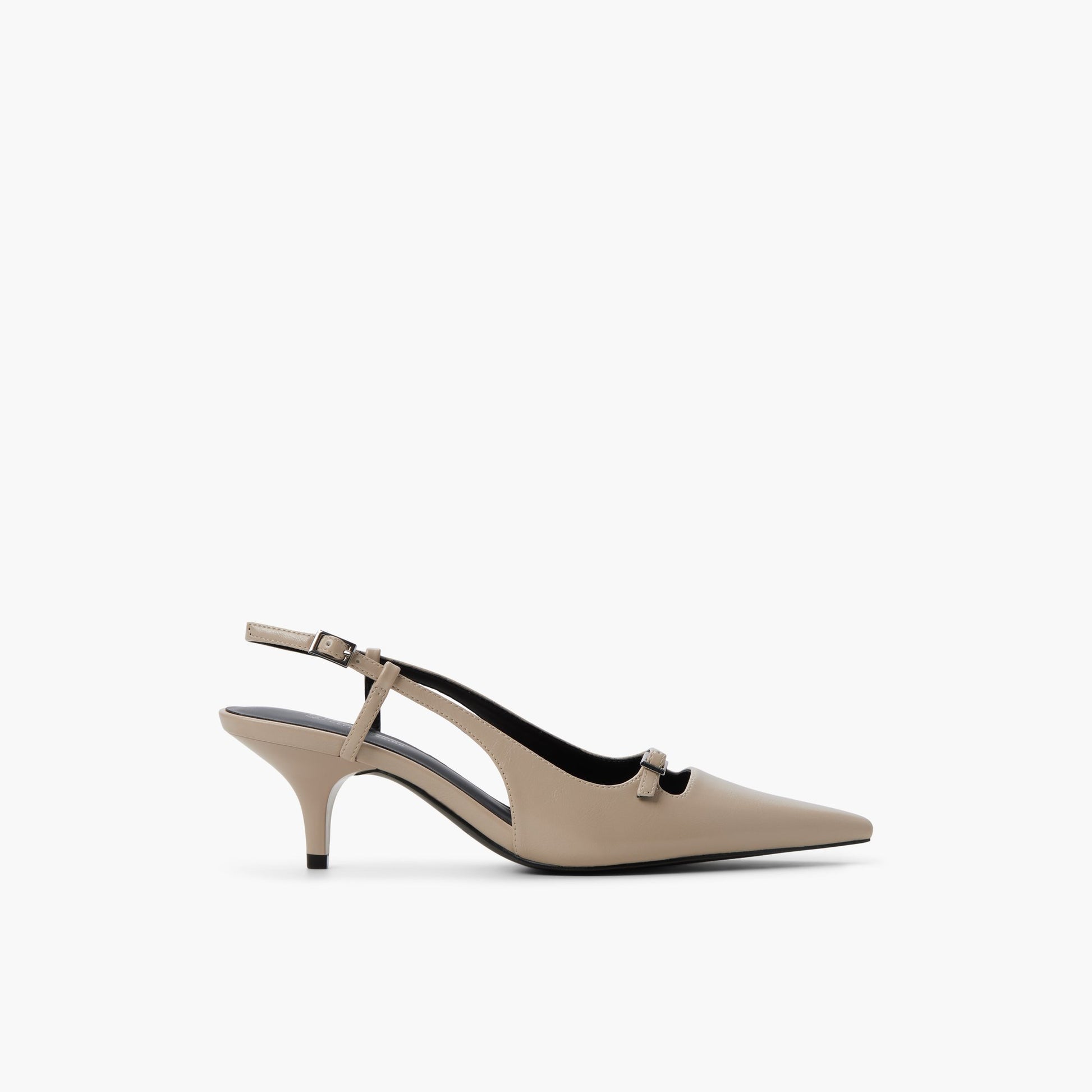 Main View of Bone Darlingg Slingback Kitten Heels for Womens