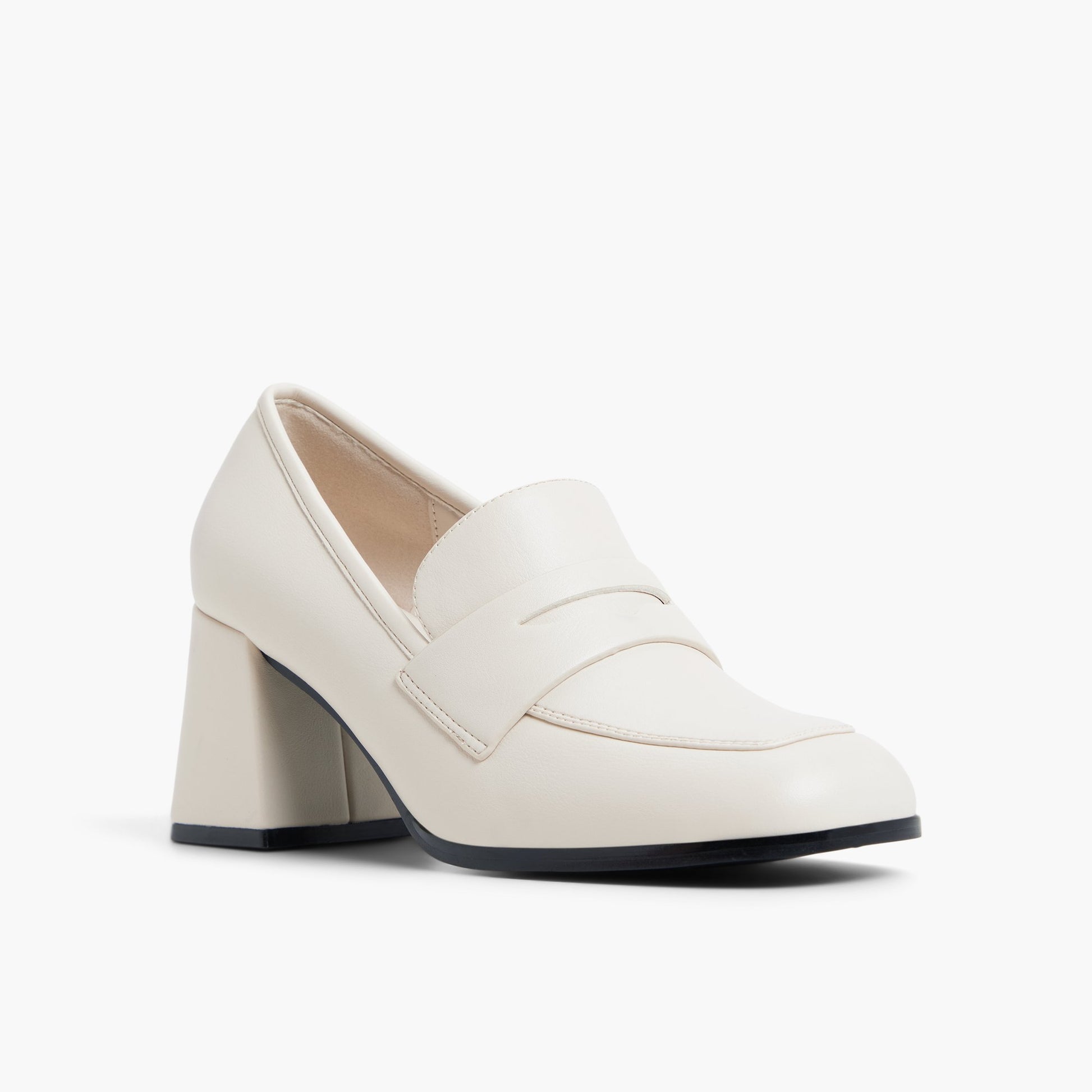 Three-quarter angle of Ice Riaa Mid-Heel Loafers's front side