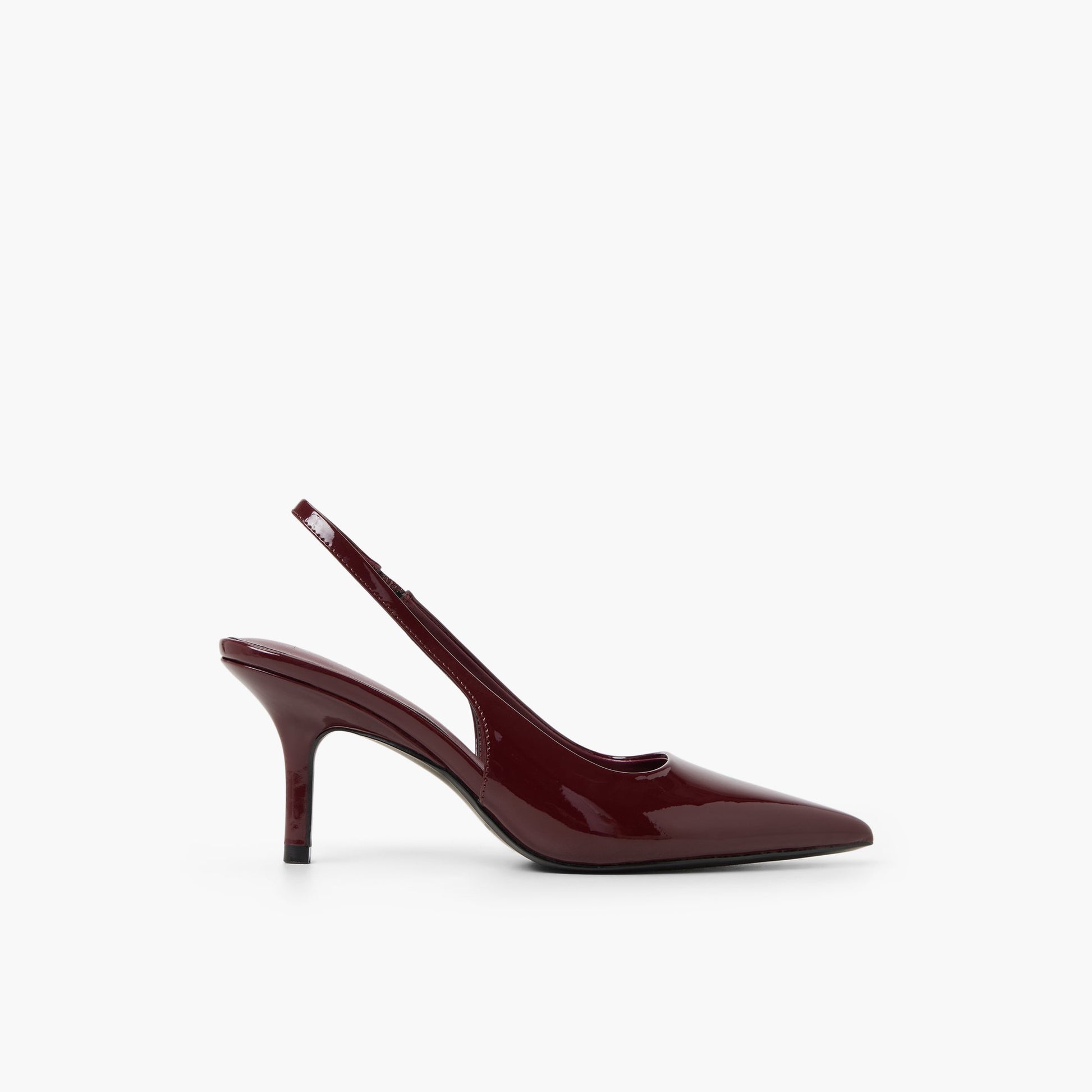 Main View of Bordo Sollenne Slingback Kitten Heels for Womens