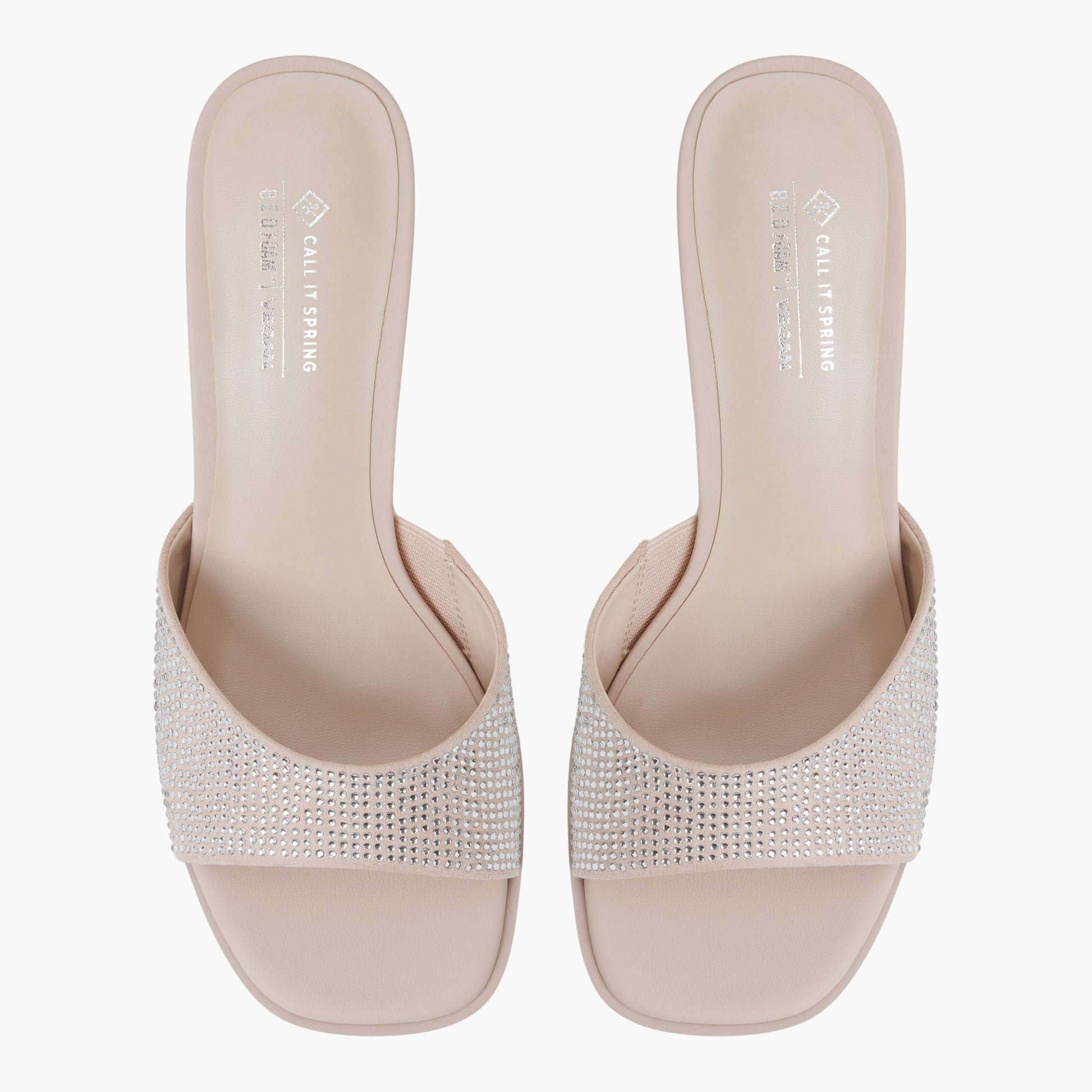 Top-down view of the Bone Cassiee Mule Sandals