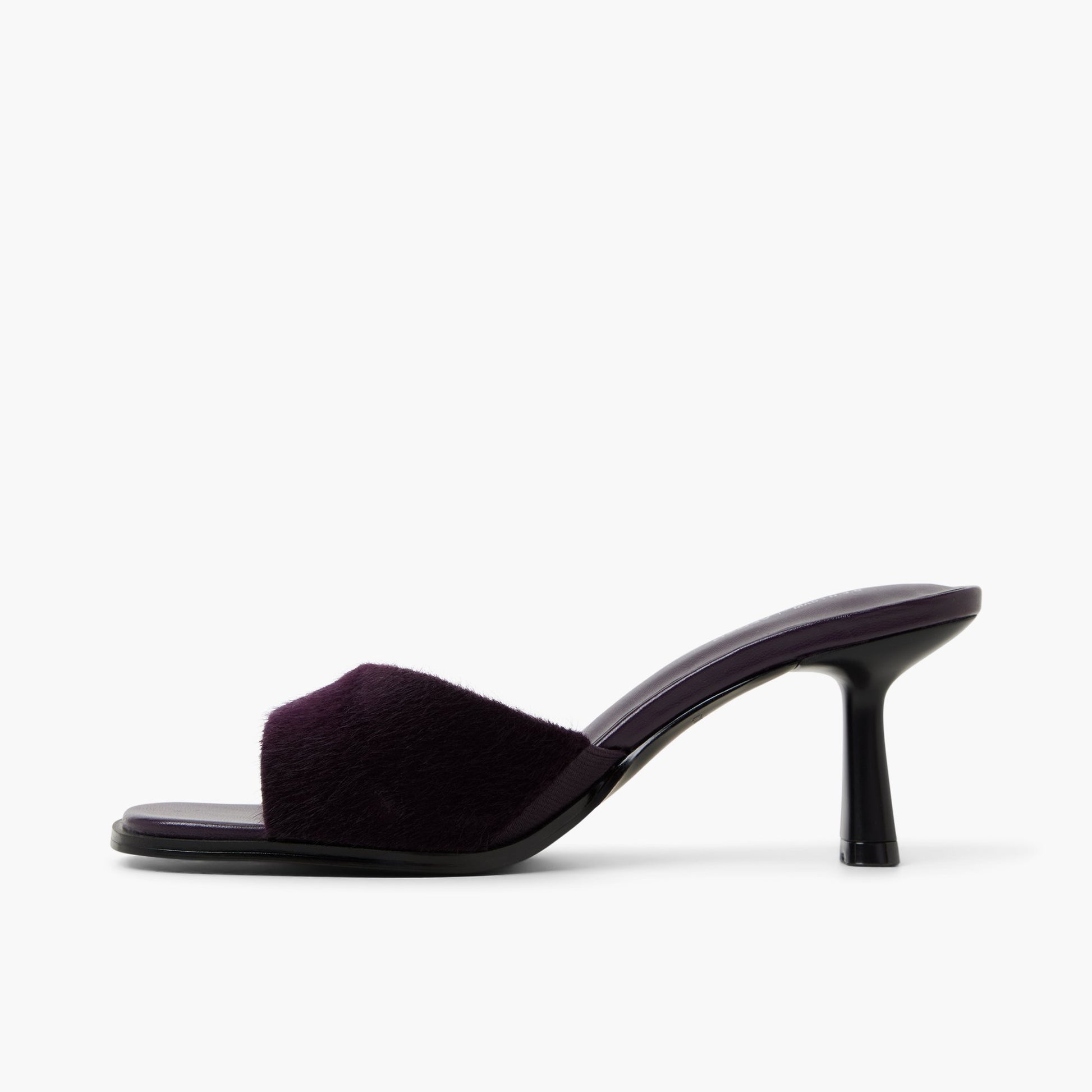 Side view of Plum Cassiee Mule Sandals