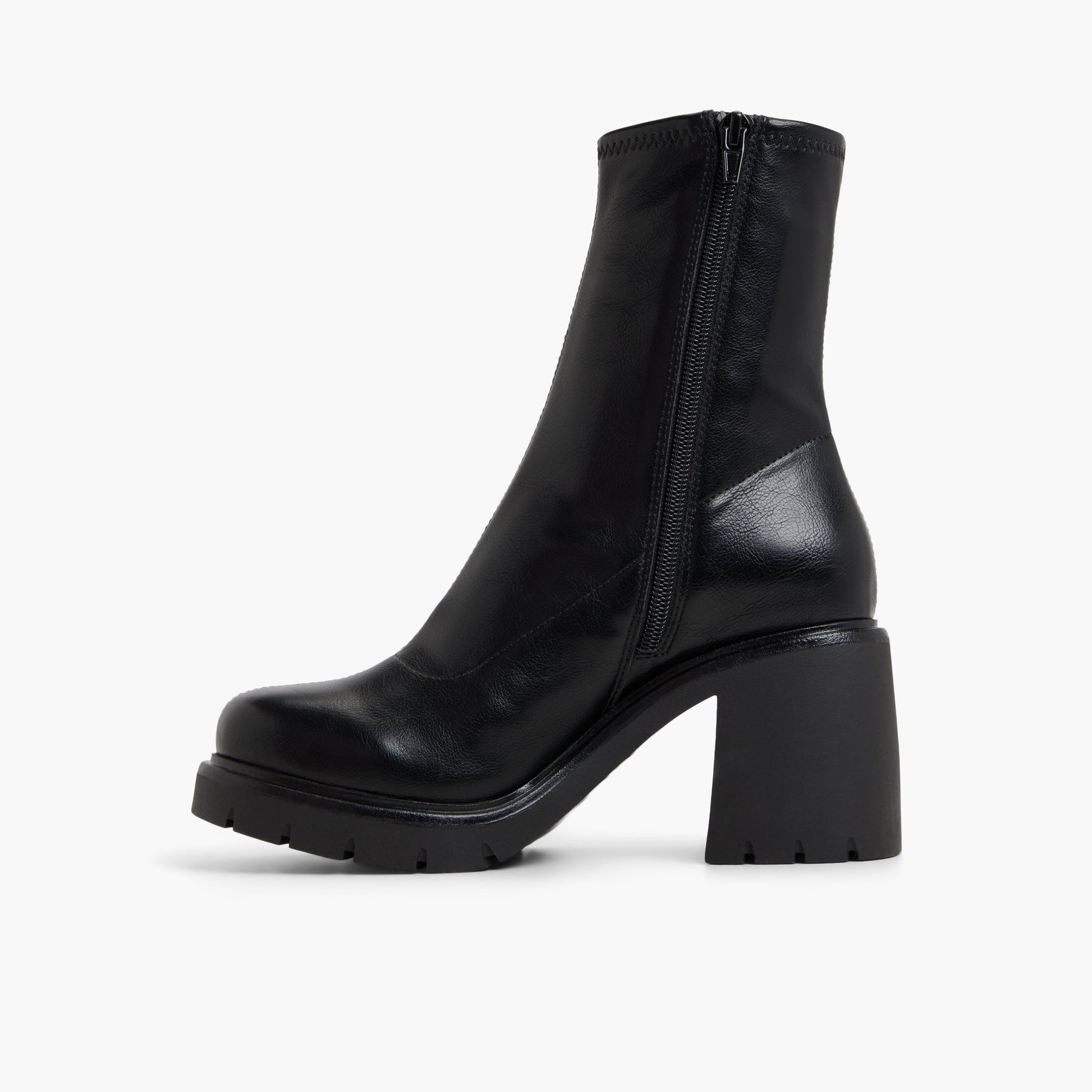 Side view of Black Maelie Ankle Boots