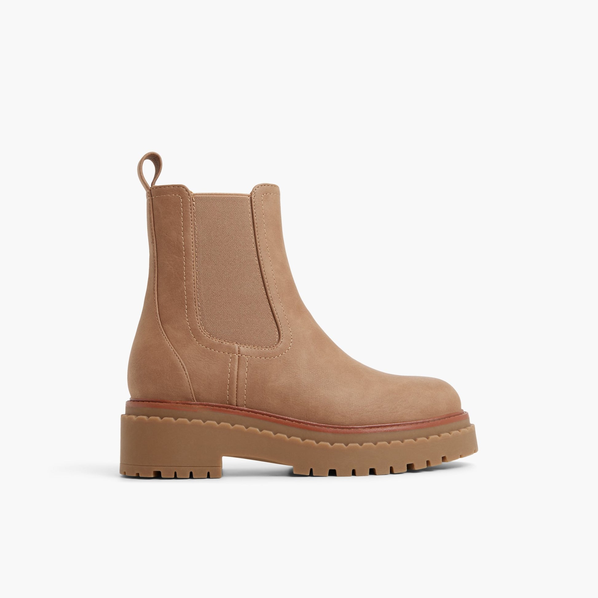 Main View of Medium Beige Zayra Chelsea Boots for Womens