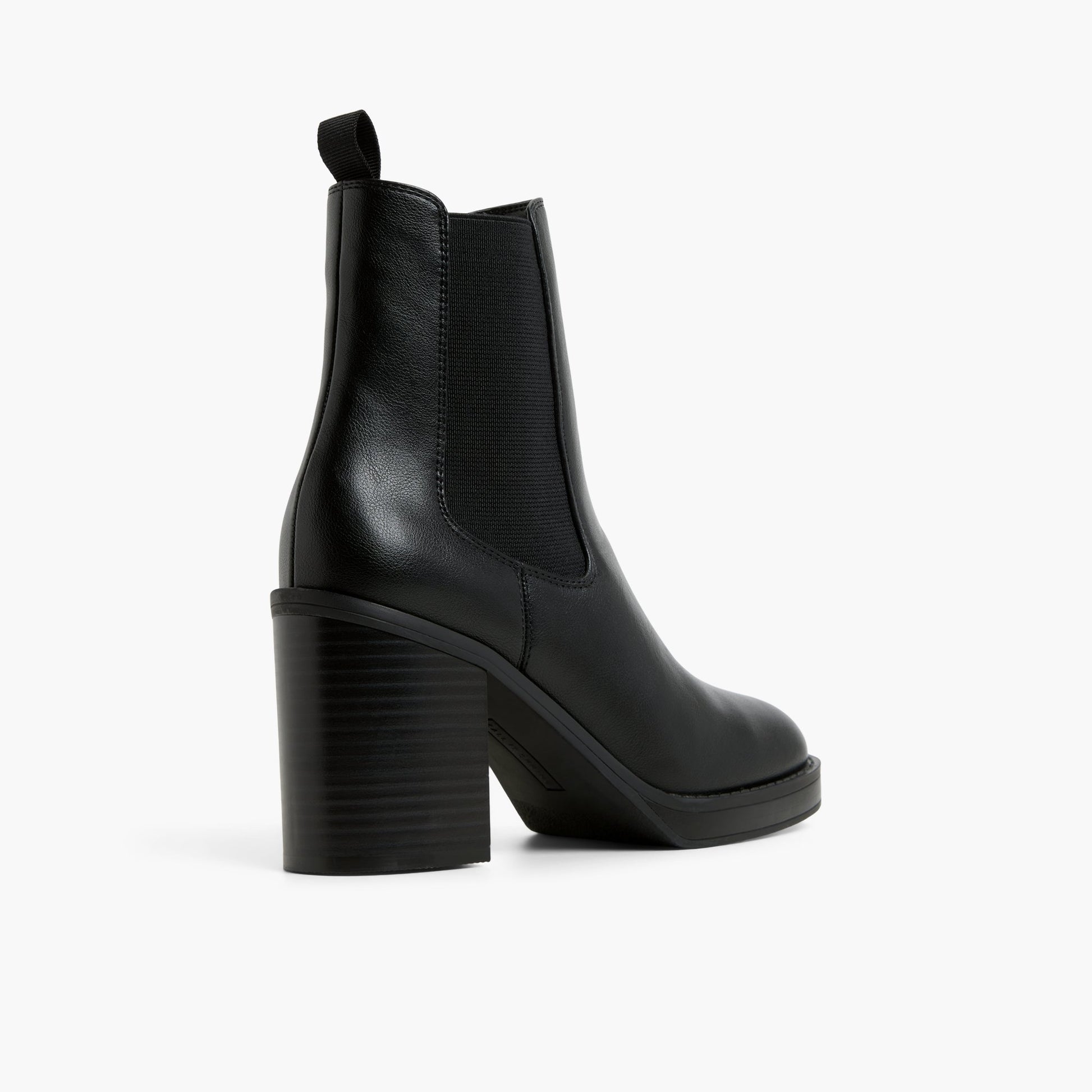 Three-quarter angle of Black Elarah Chelsea Ankle Boots's back side