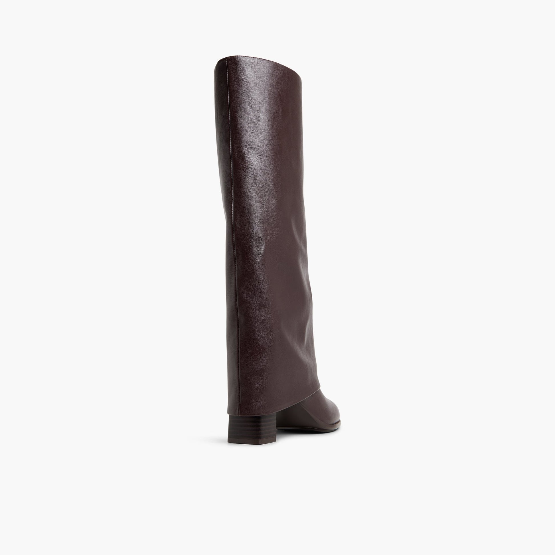 Three-quarter angle of Bordo Jenelle Fold-Over Boots's back side