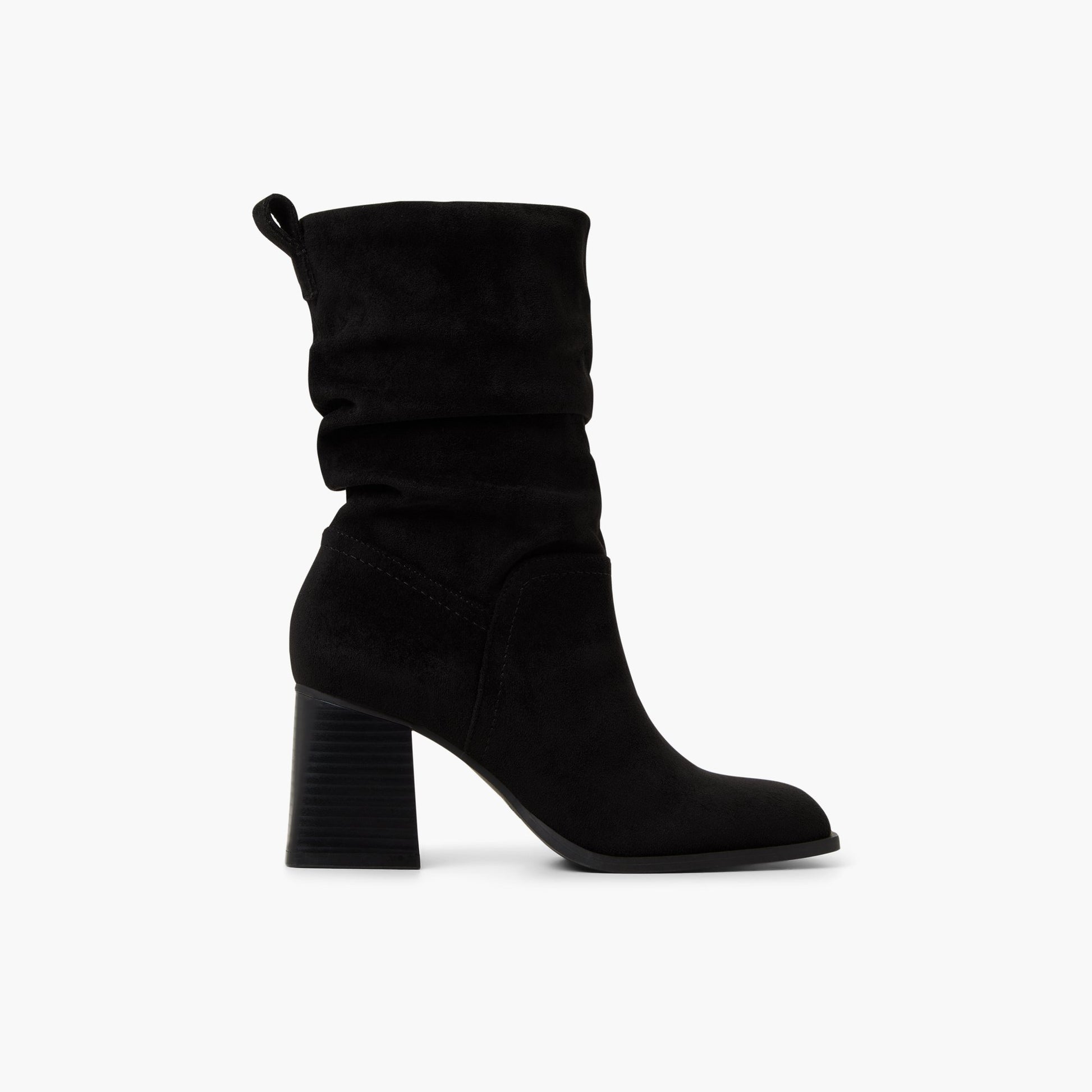 Main View of Black Madalynne Low Shaft Slouch Boots for Womens