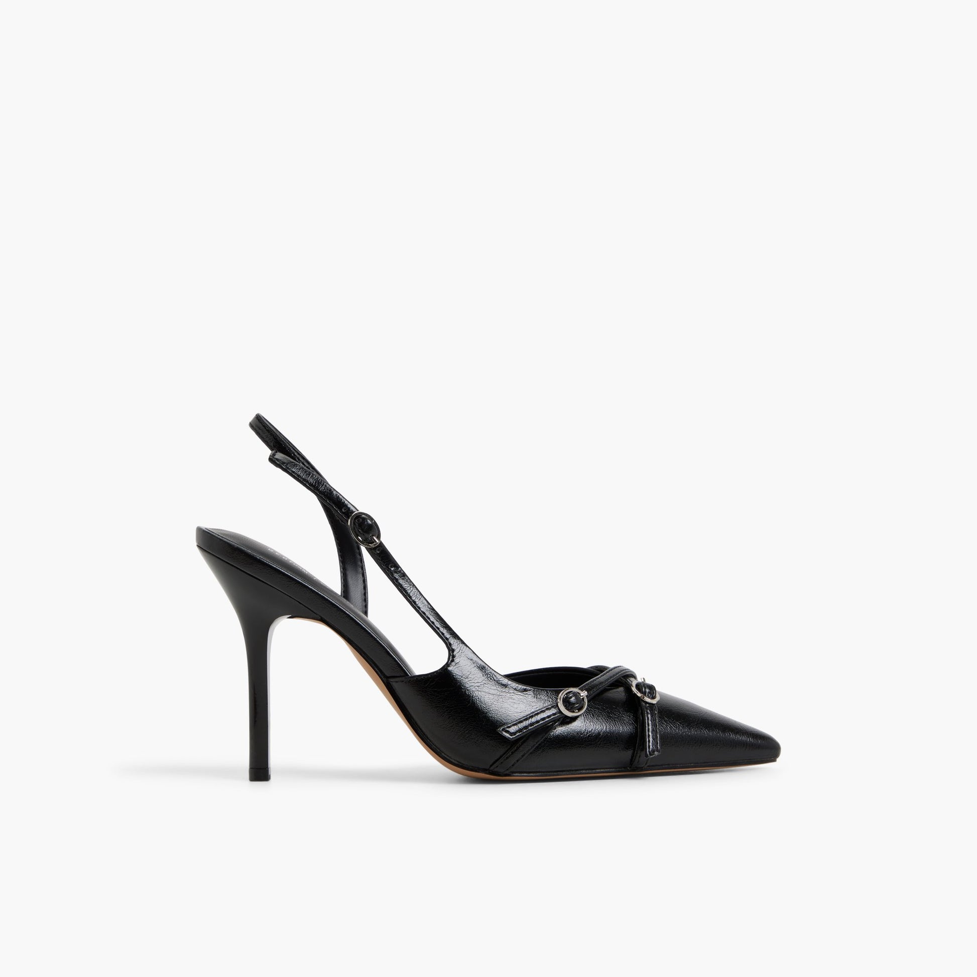 Main View of Black Niaa Slingback Pumps for Womens