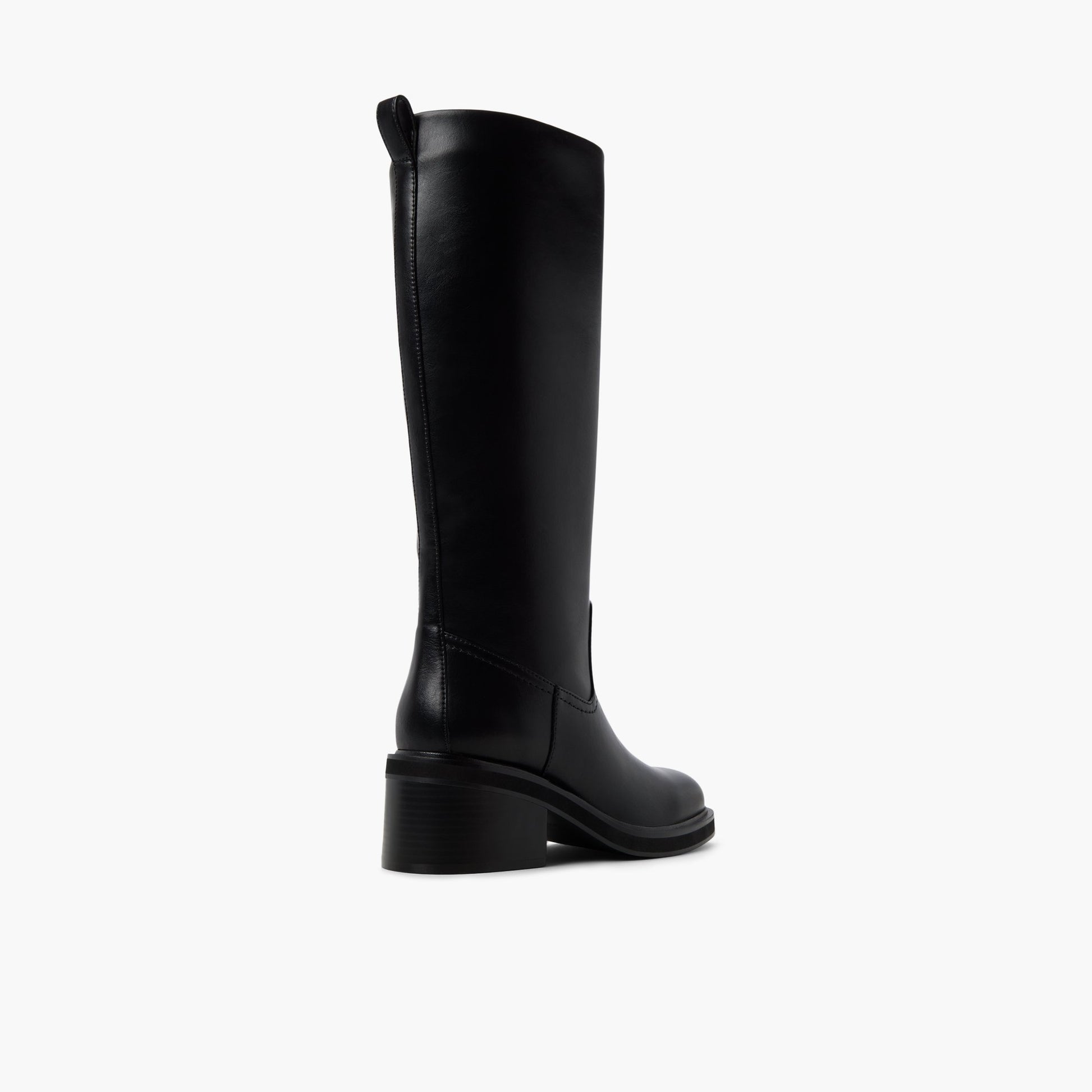 Three-quarter angle of Black Journie Riding Boots's back side