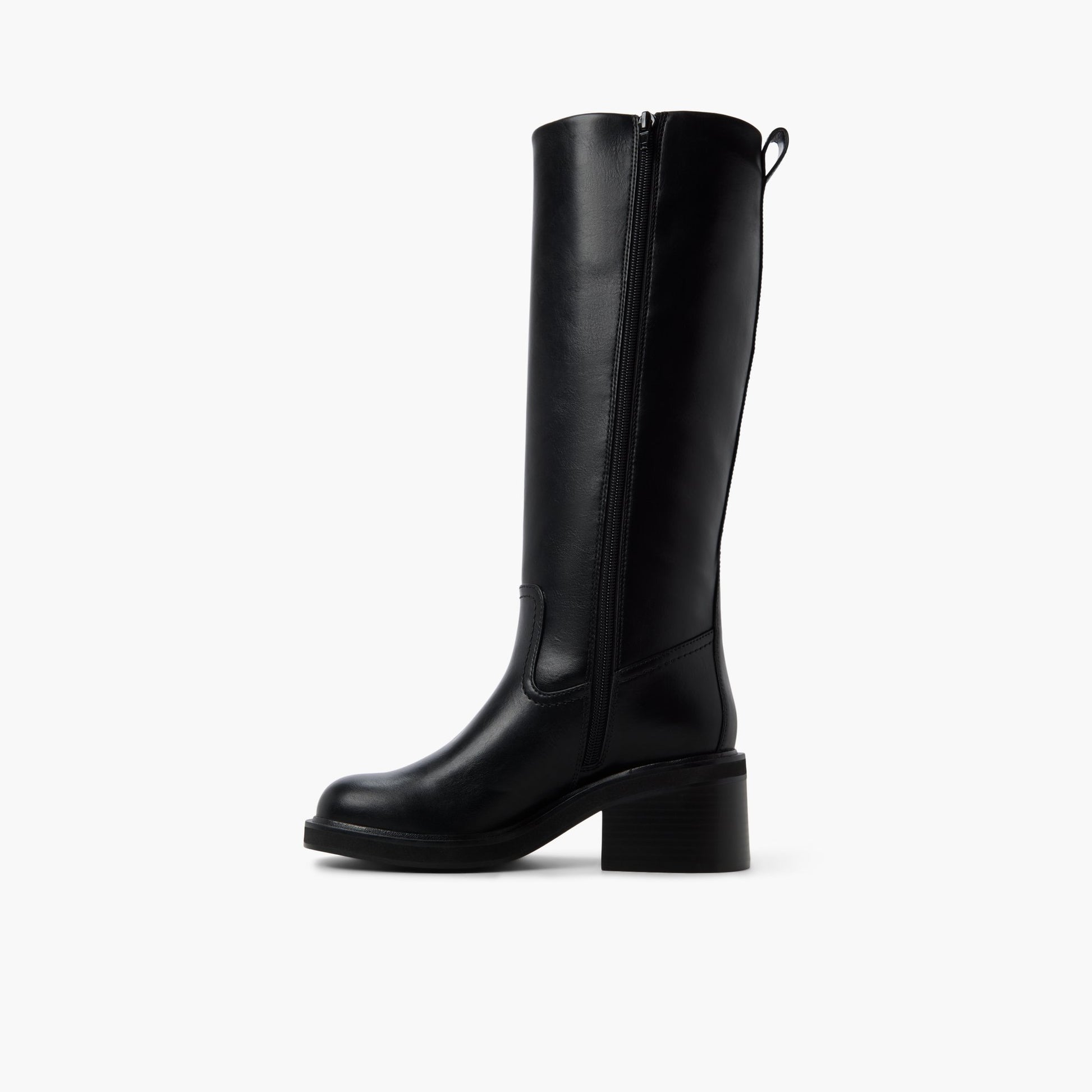 Side view of Black Journie Riding Boots