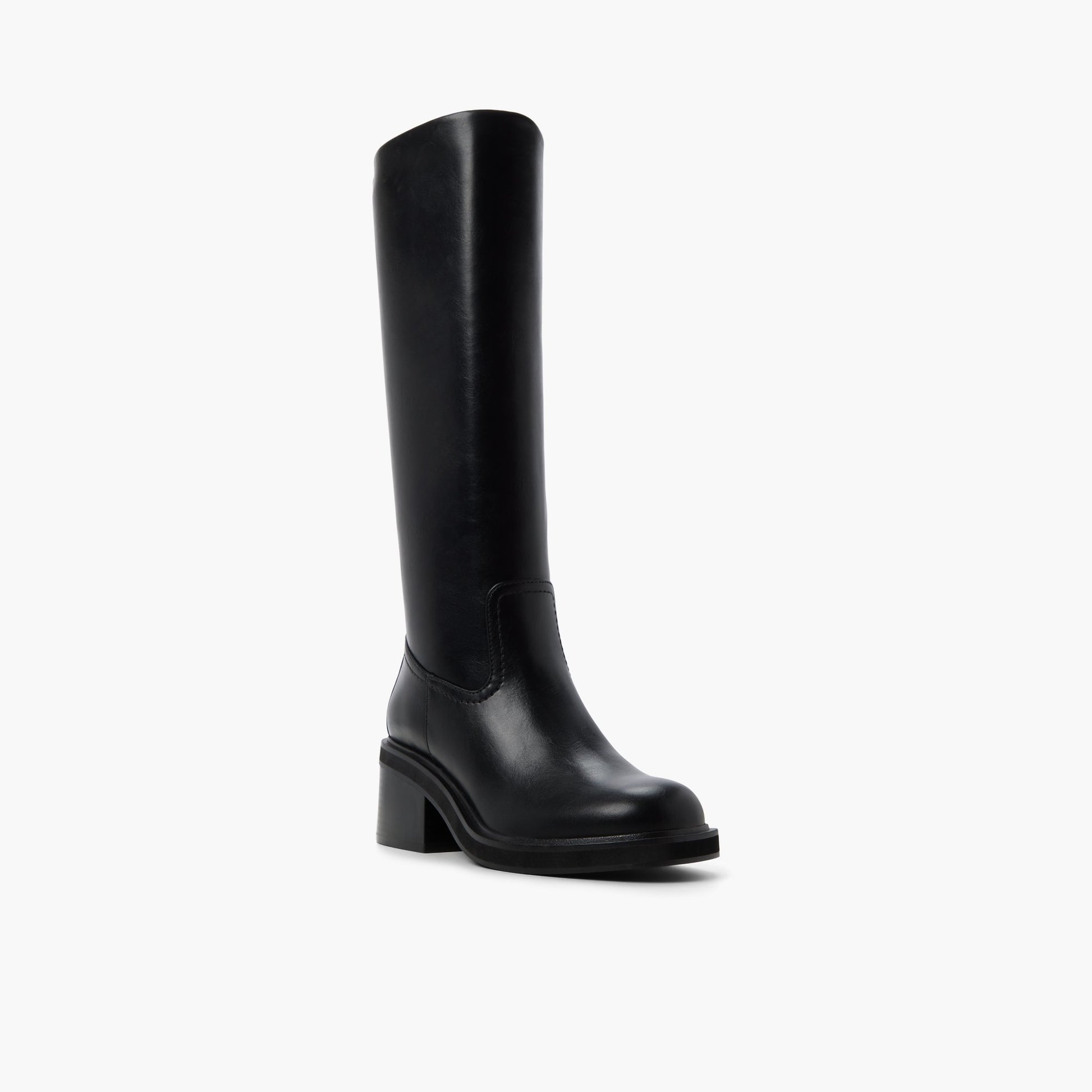 Three-quarter angle of Black Journie Riding Boots's front side