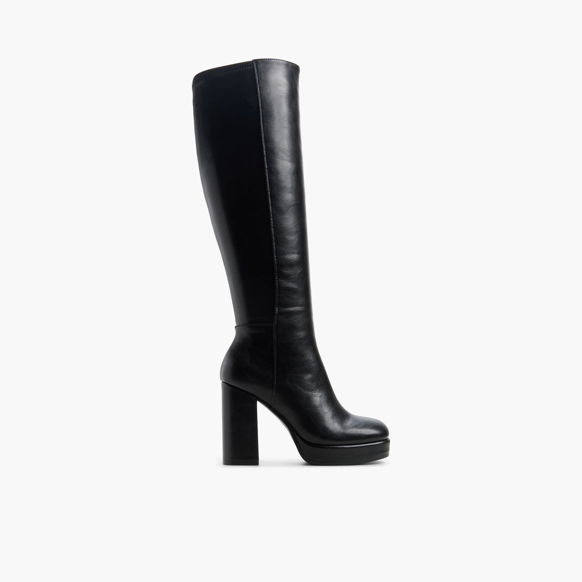 Vue principale de Noir Juuno Bottes hautes plateforme pour Femmes