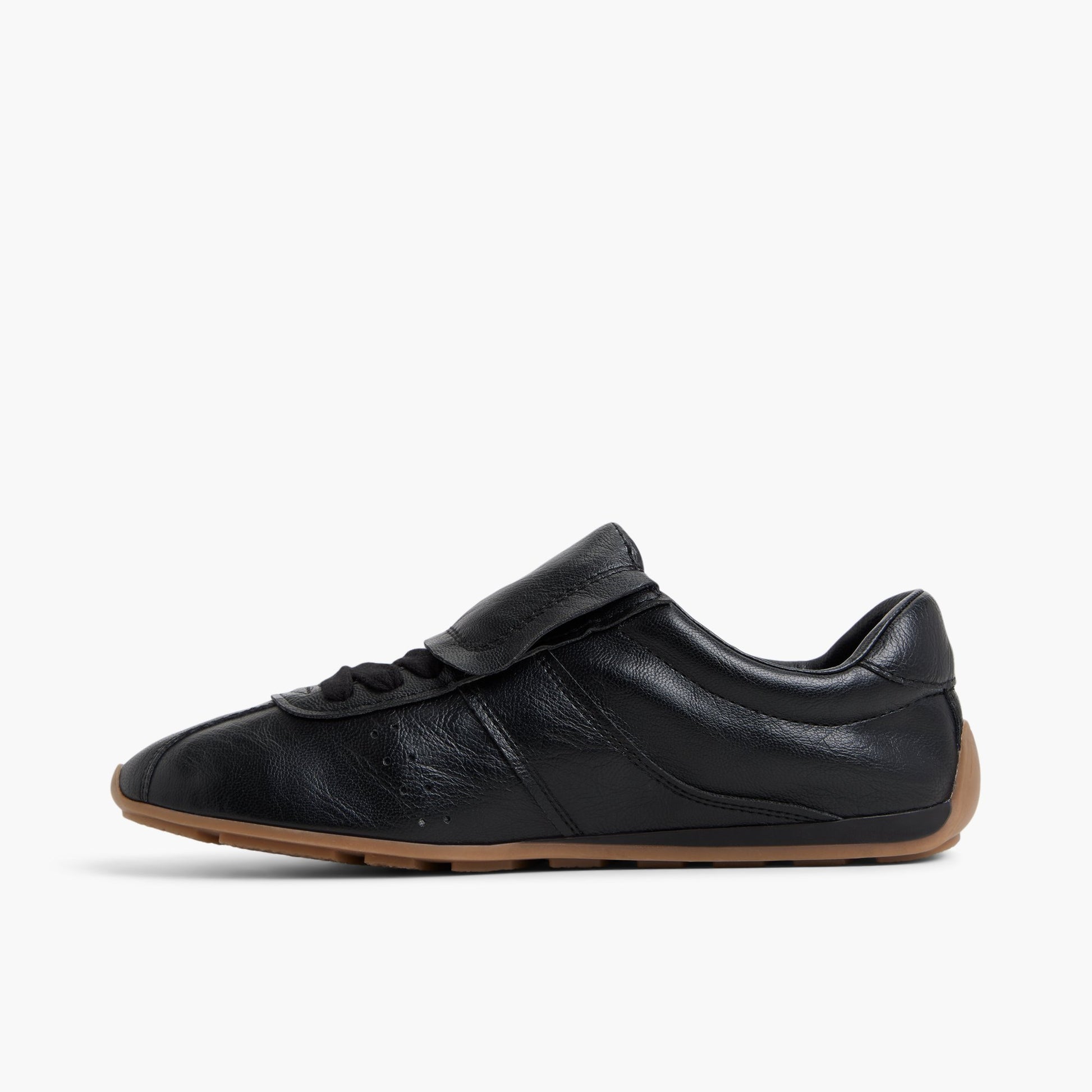 Side view of Black Forward Low-Top Sneakers